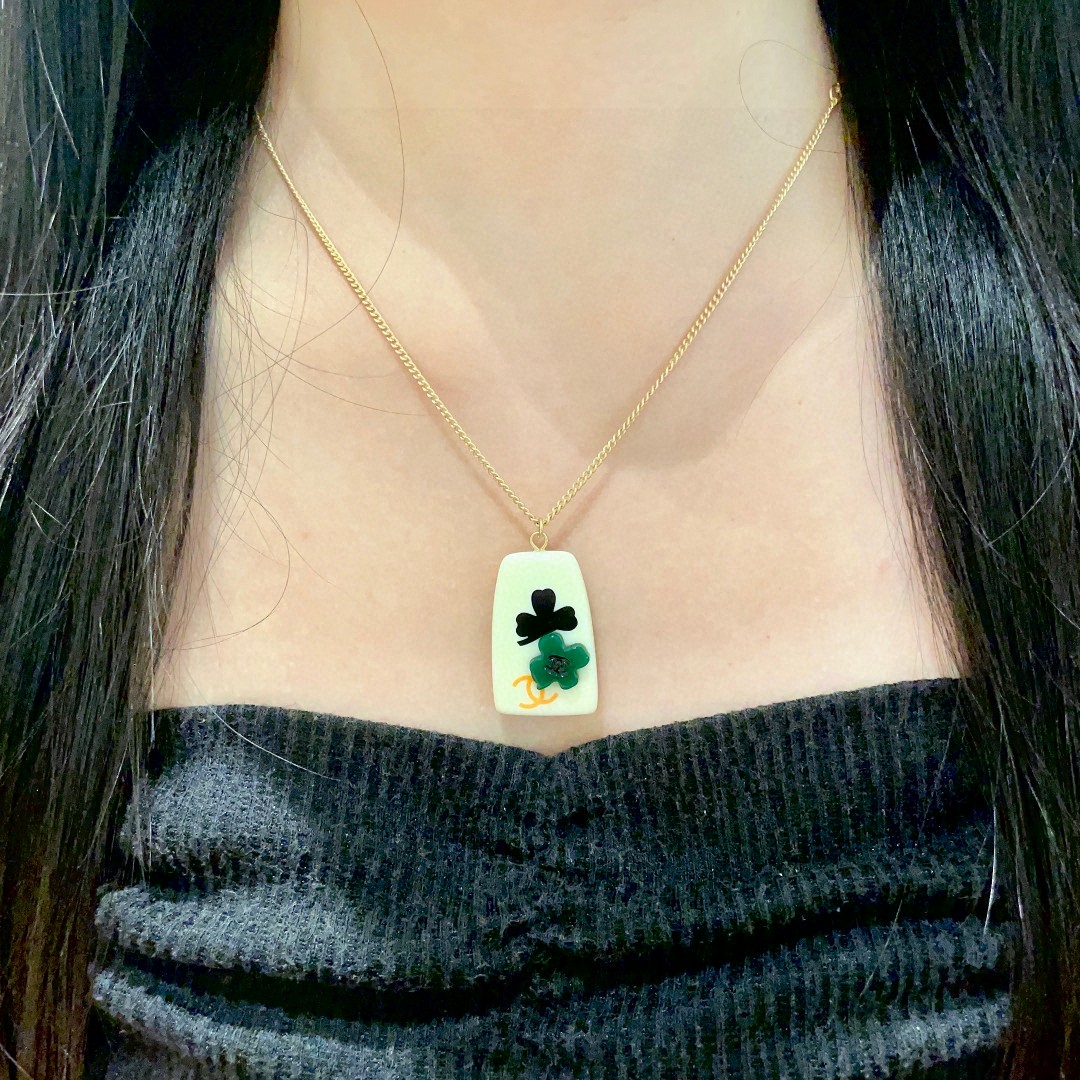  香奈儿✨山茶花双C项链