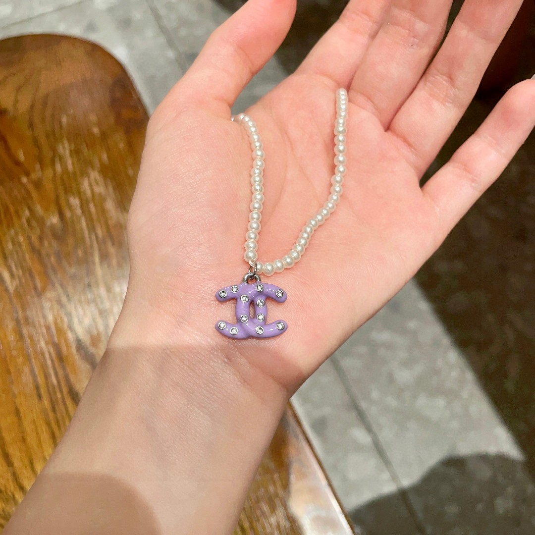  香奈儿✨珍珠双C项链