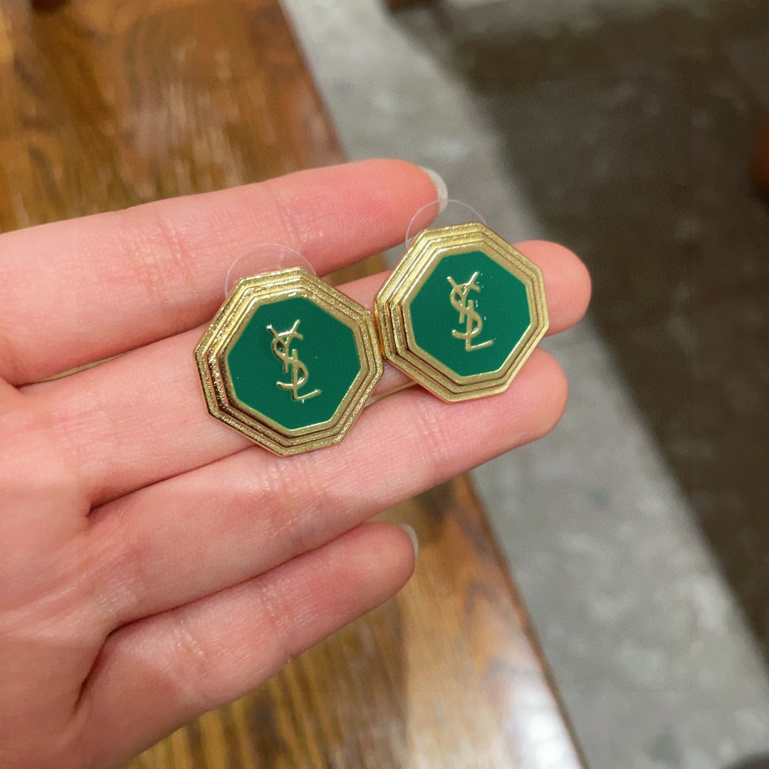  圣罗兰✨经典字母耳钉