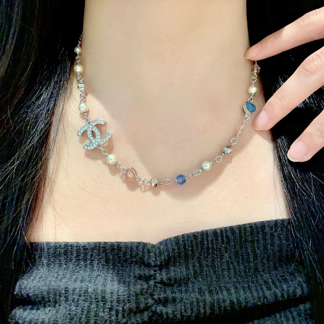  香奈儿✨爱心❤️双C项链