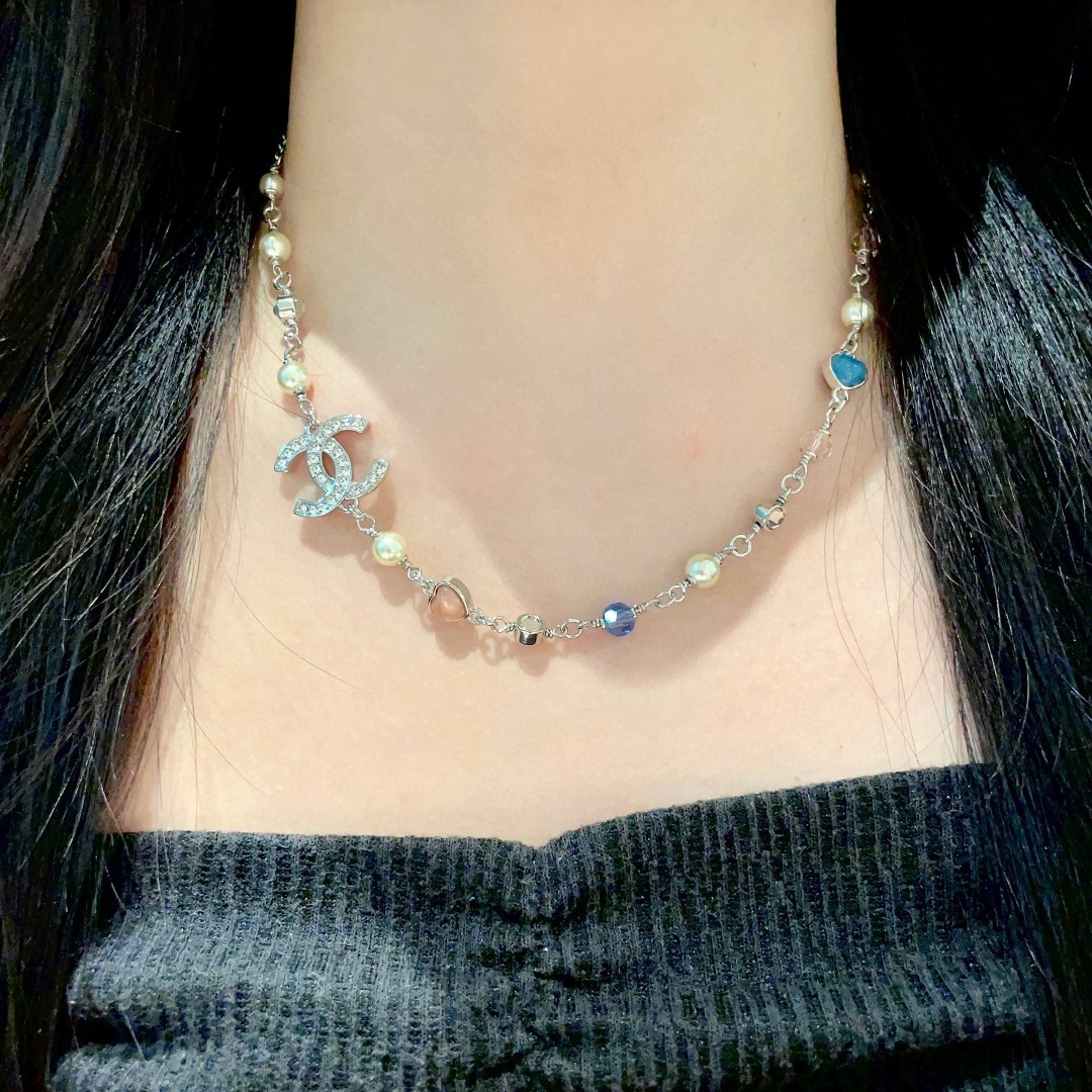 香奈儿✨爱心❤️双C项链