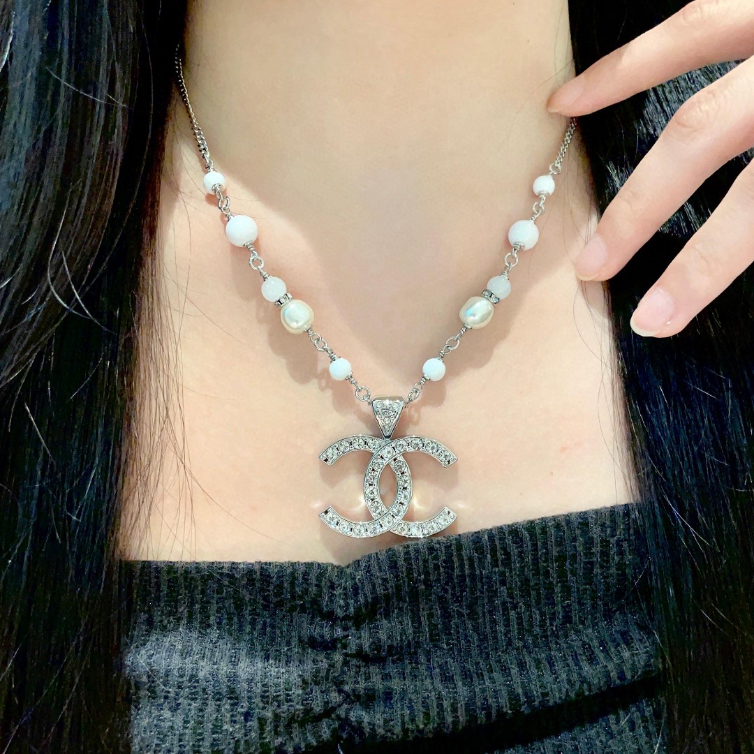  香奈儿✨珍珠 双C项链
