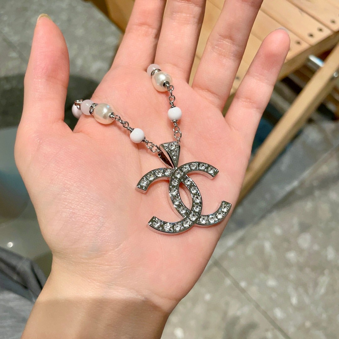  香奈儿✨珍珠 双C项链