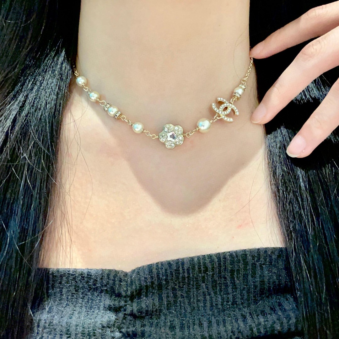  香奈儿✨珍珠 双C项链