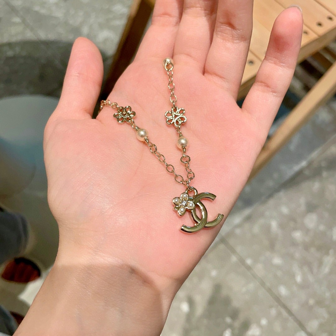  香奈儿✨珍珠 双C项链