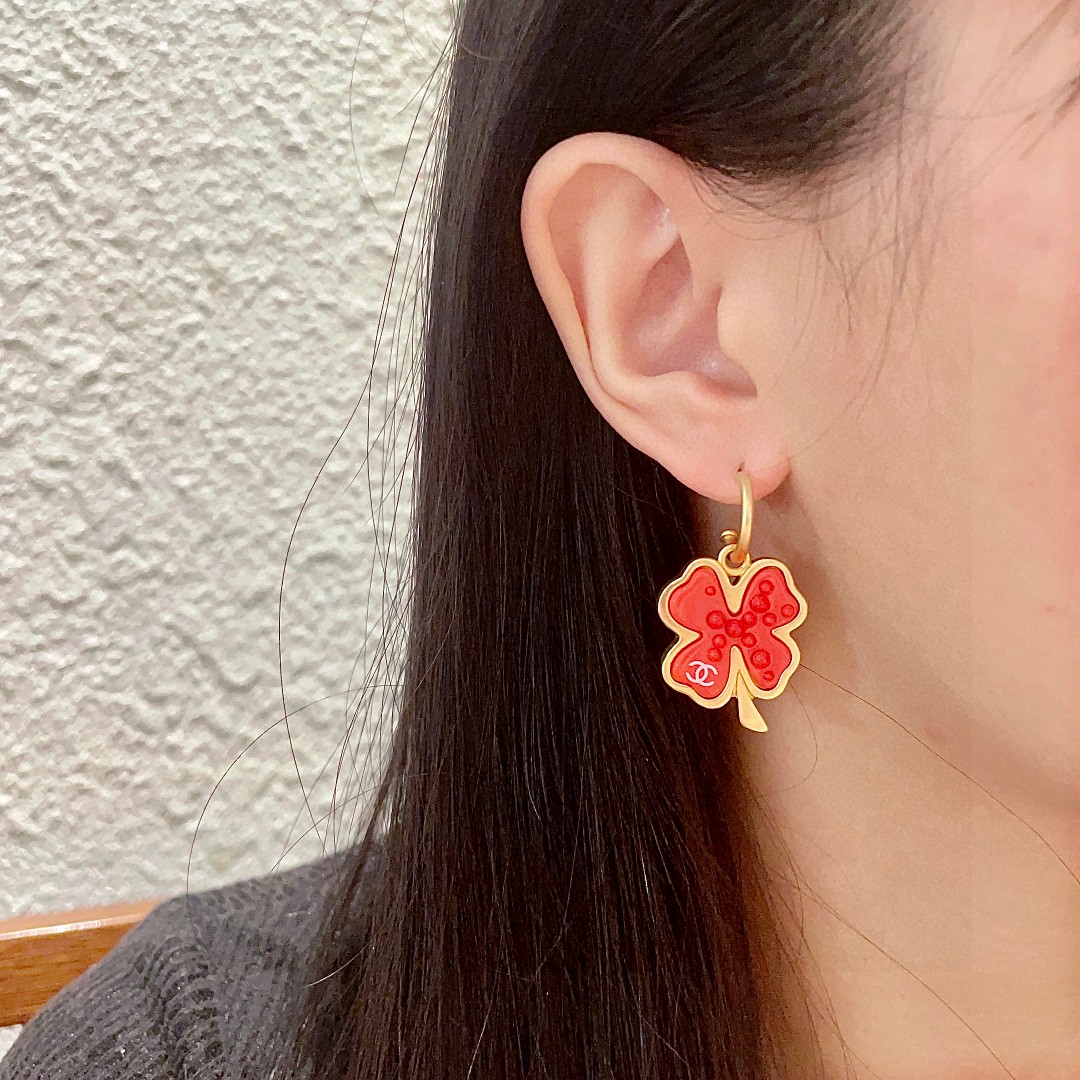  香奈儿✨山茶花🌸双C耳环