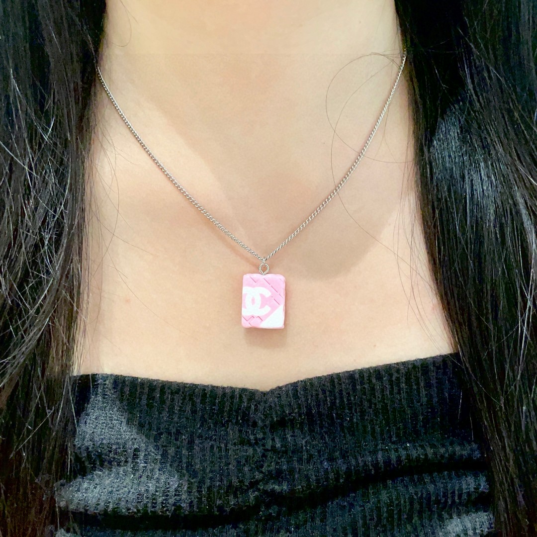  香奈儿✨棱形格双C项链