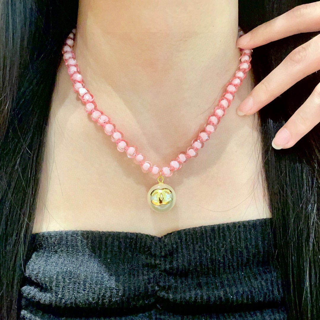  香奈儿✨珍珠双C项链