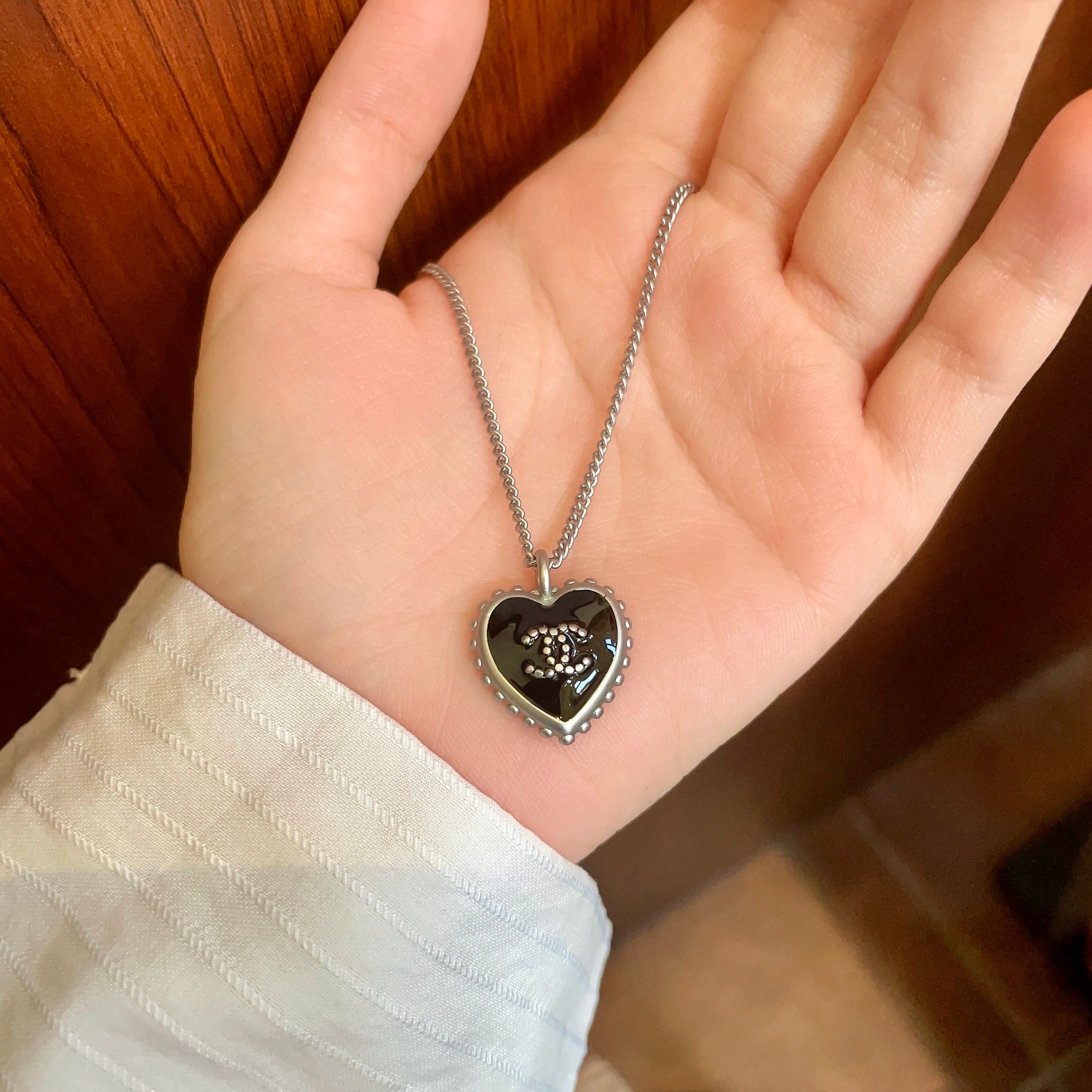香奈儿✨爱心❤️双C项链
