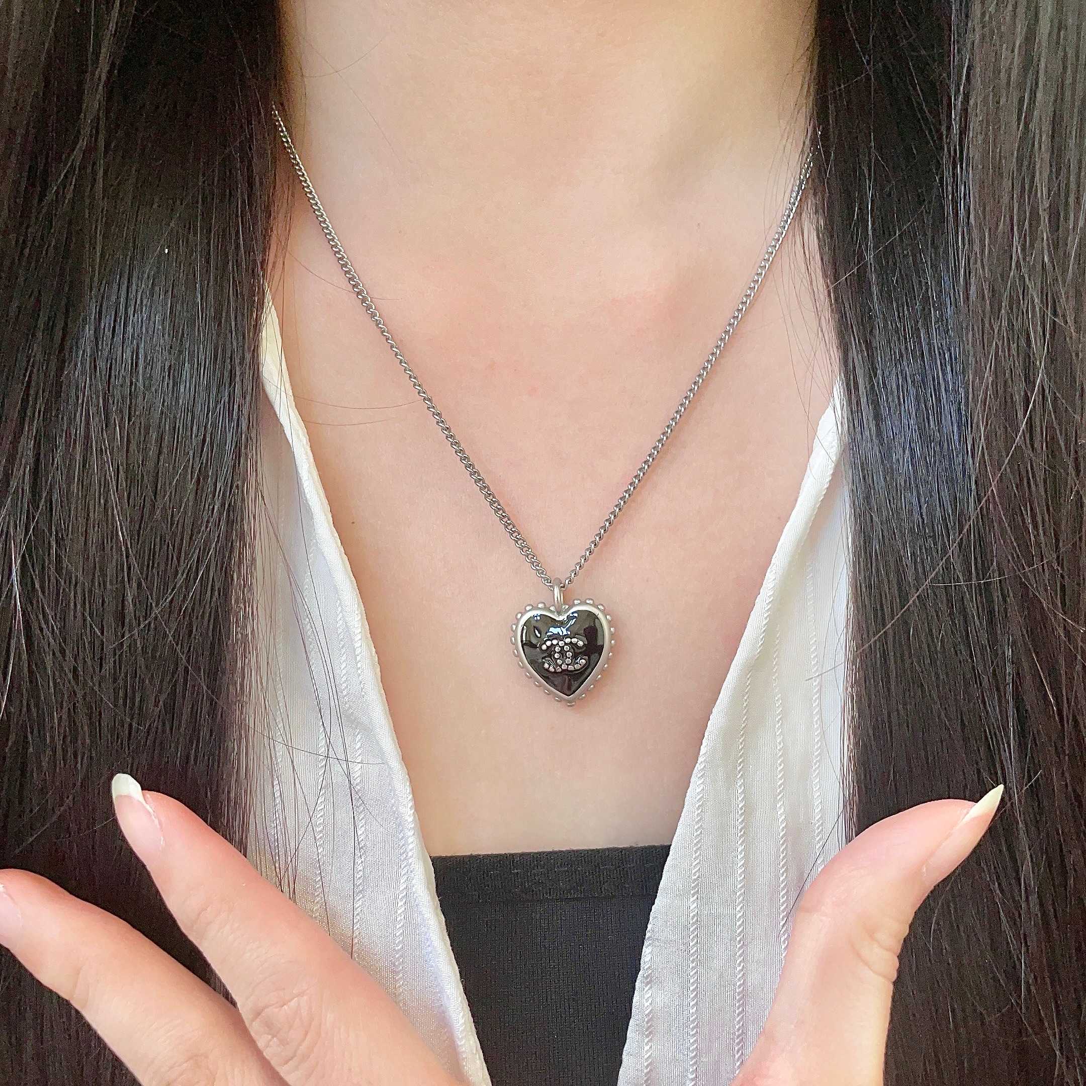 香奈儿✨爱心❤️双C项链