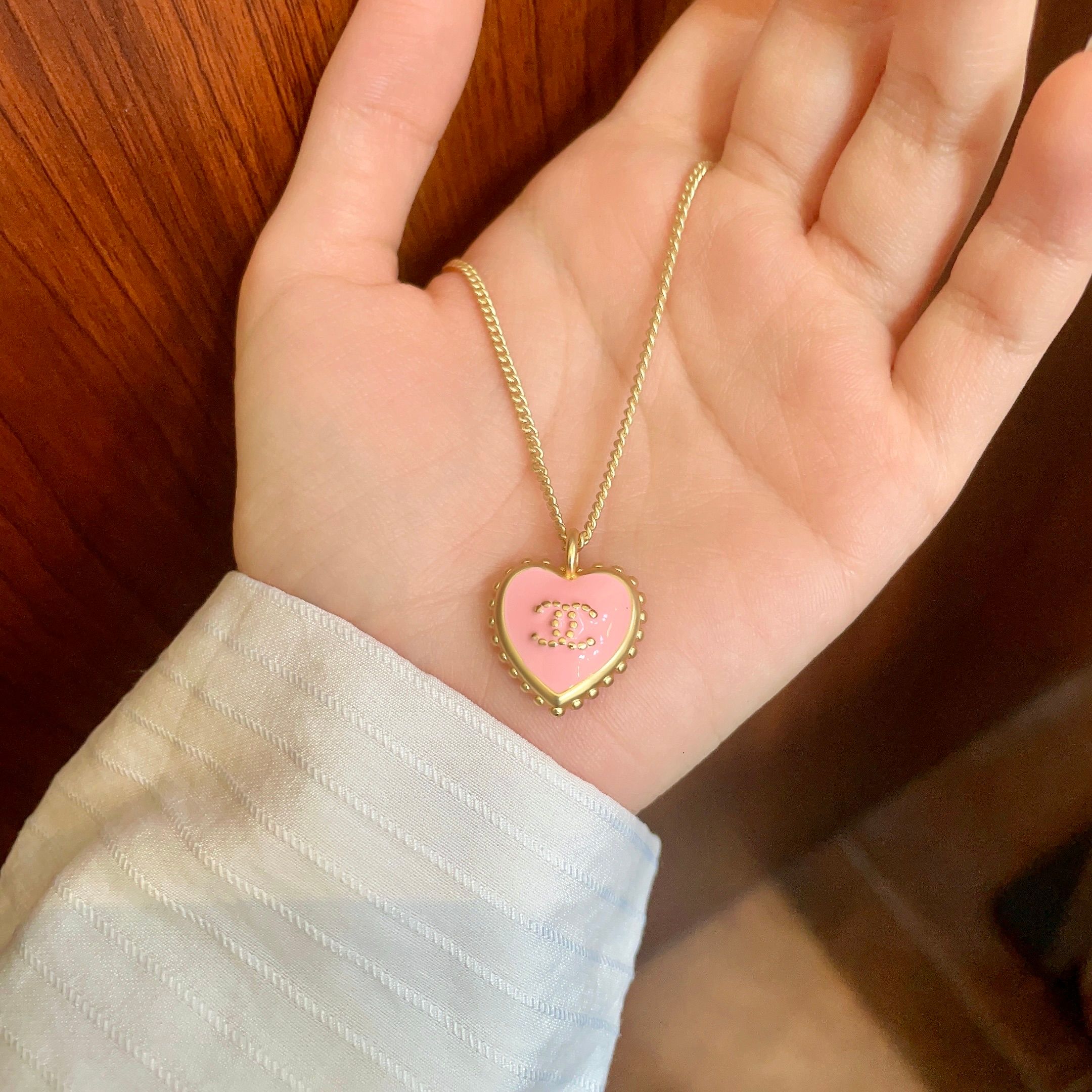 香奈儿✨爱心❤️双C项链