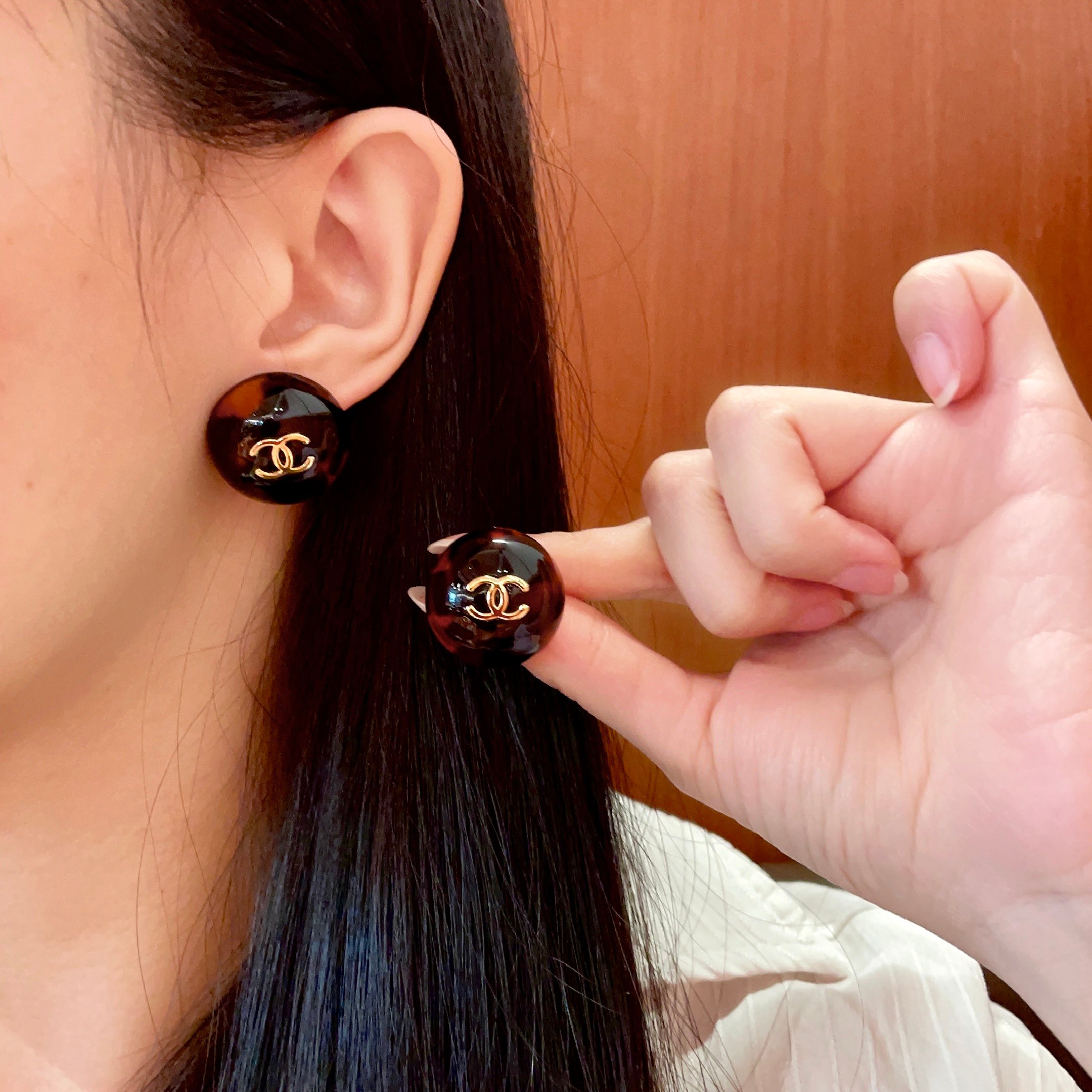 香奈儿✨双C耳钉