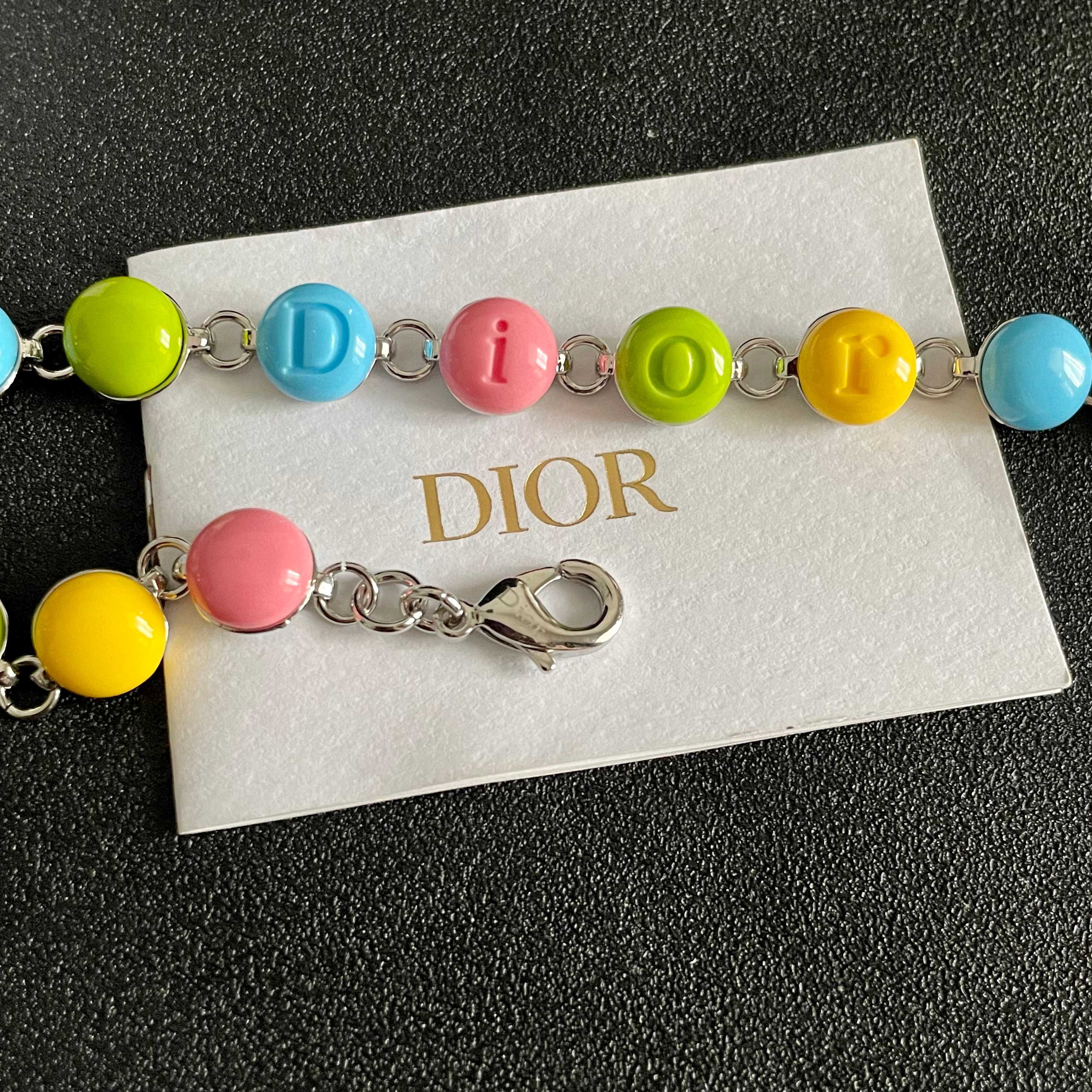 迪奥✨糖果色字母项链