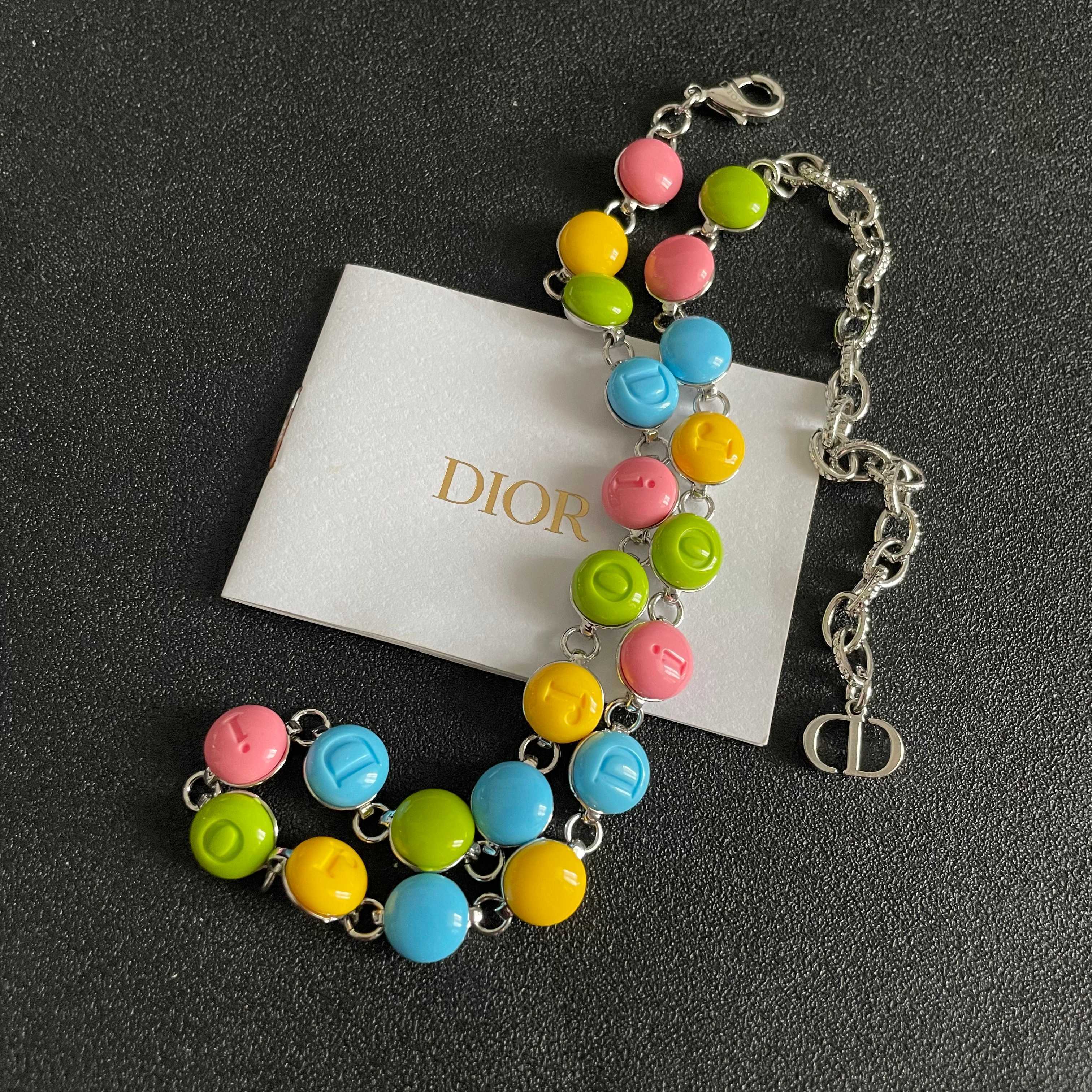 迪奥✨糖果色字母项链