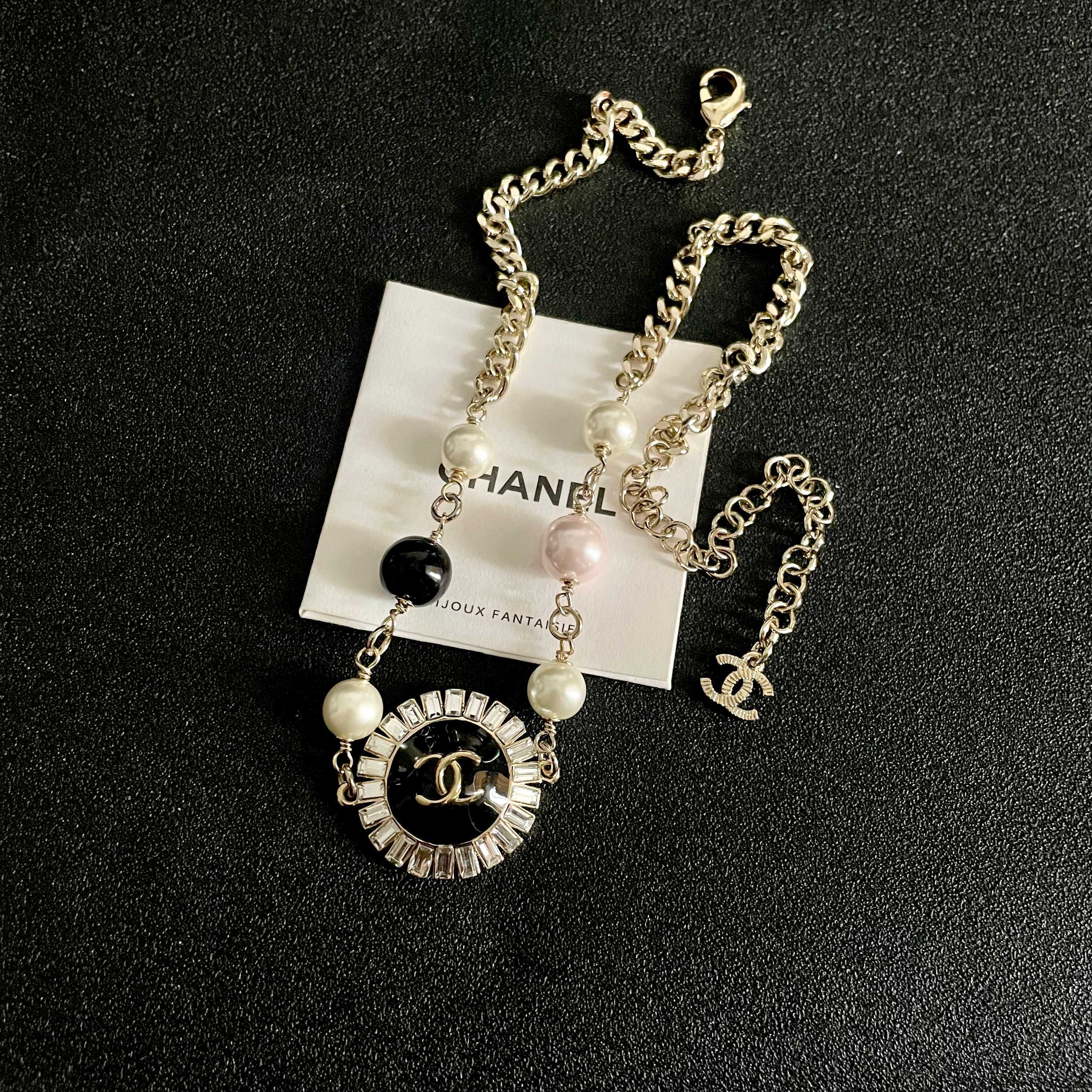 香奈儿✨双层珍珠双C项链