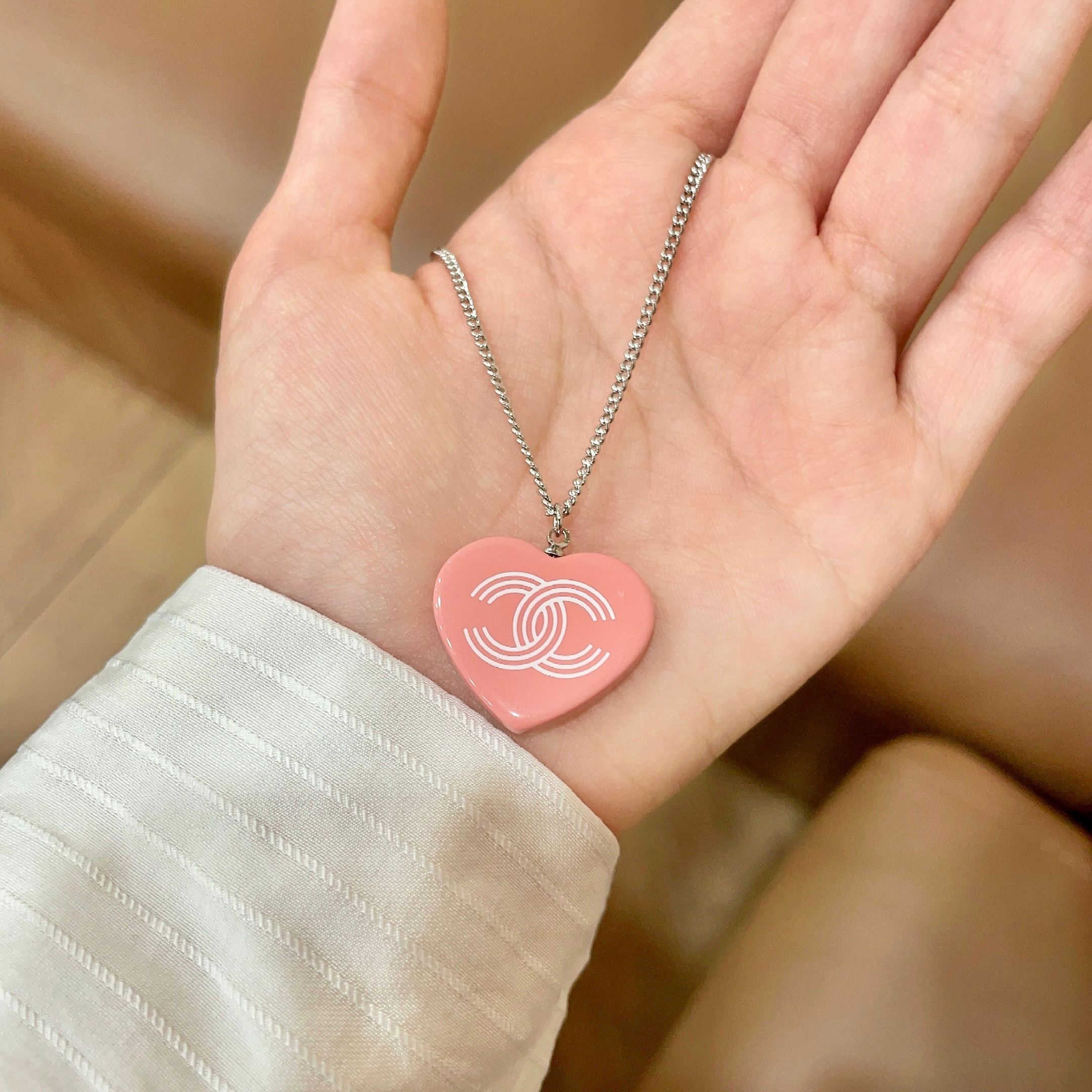 香奈儿✨爱心❤️双C项链