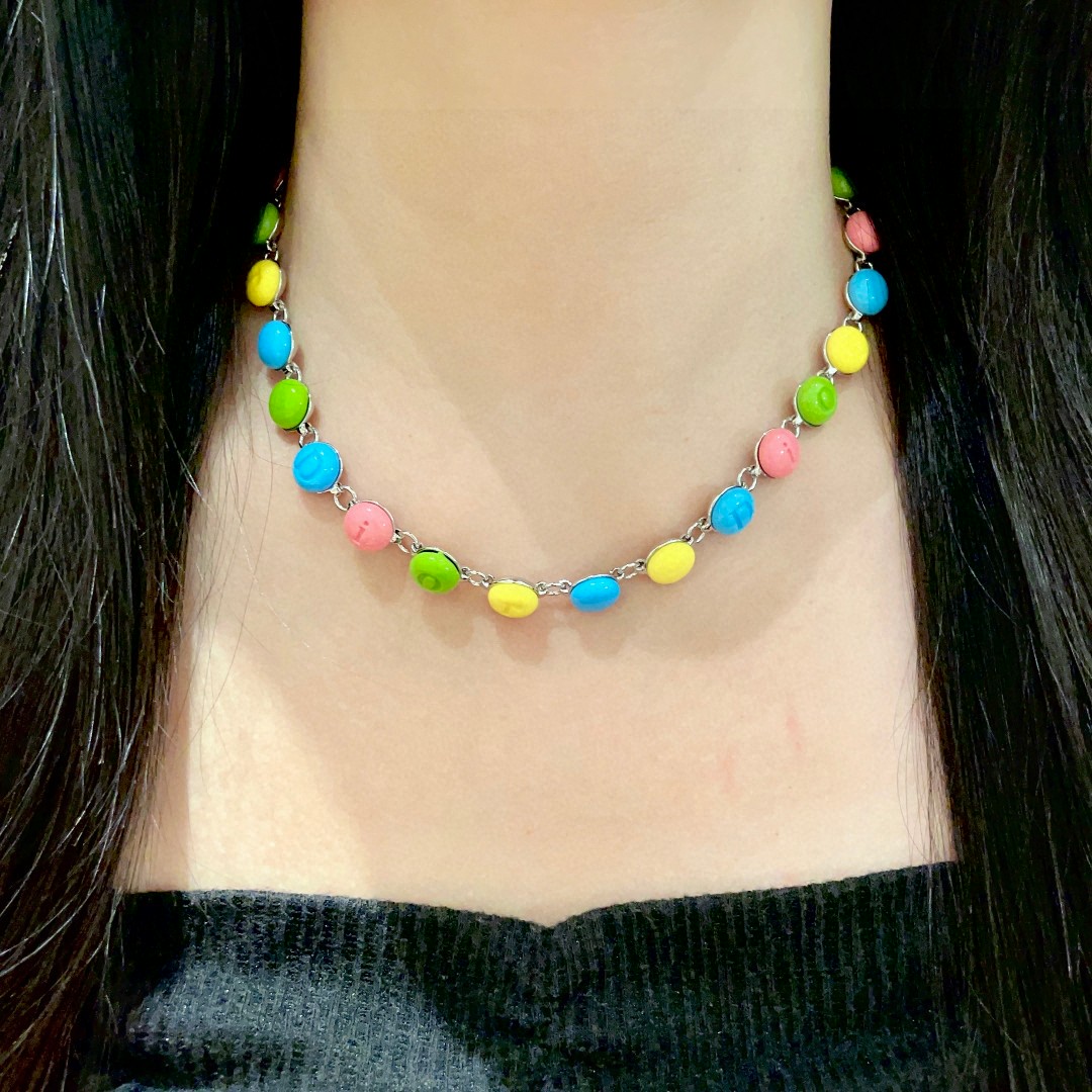Dior 迪奥 糖果色字母项链