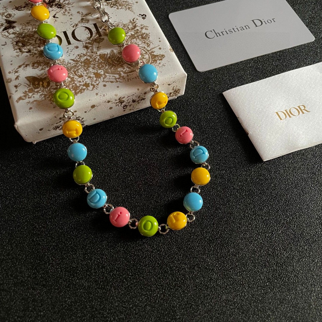 Dior 迪奥 糖果色字母项链
