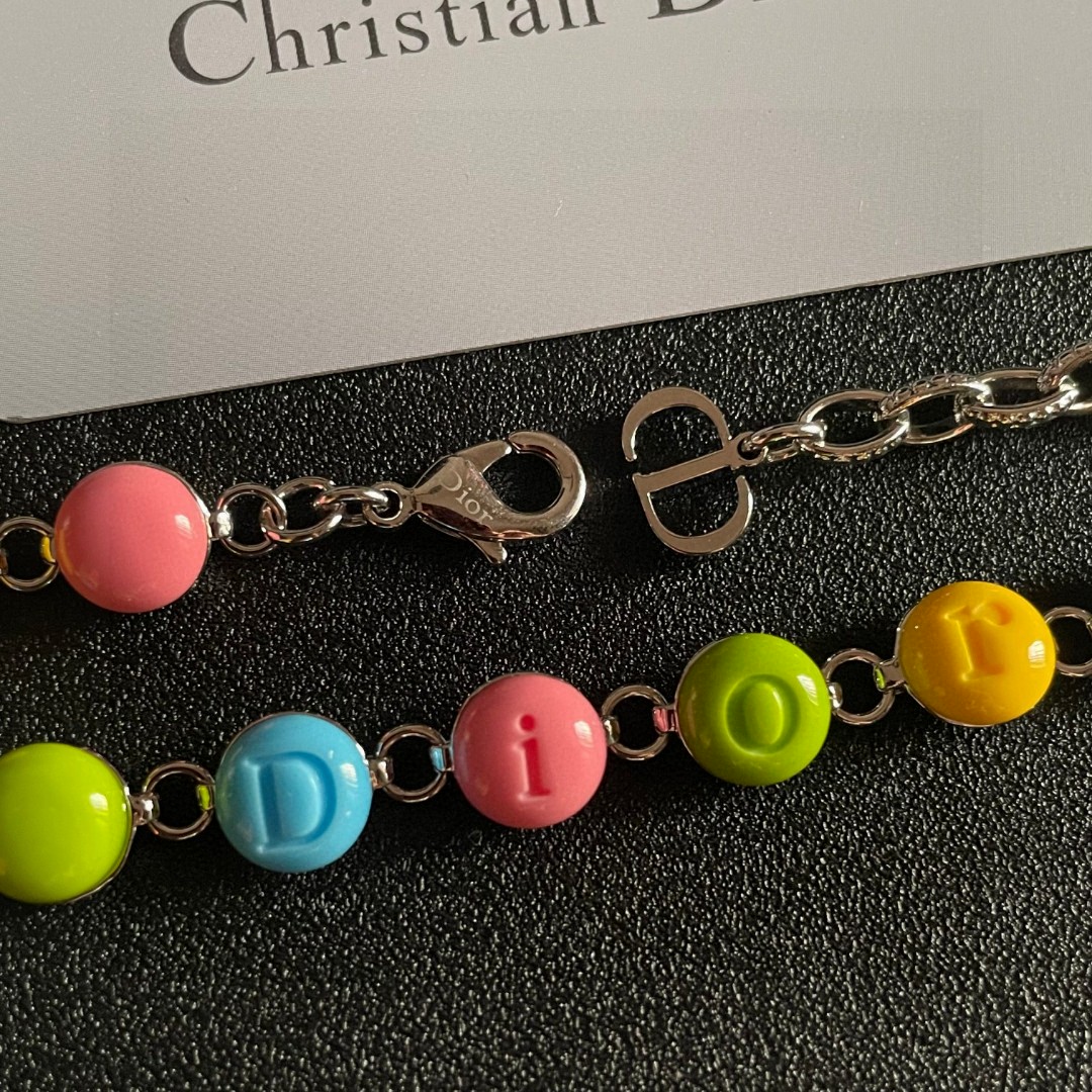 Dior 迪奥 糖果色字母项链