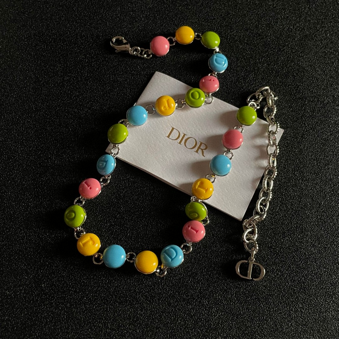 Dior 迪奥 糖果色字母项链