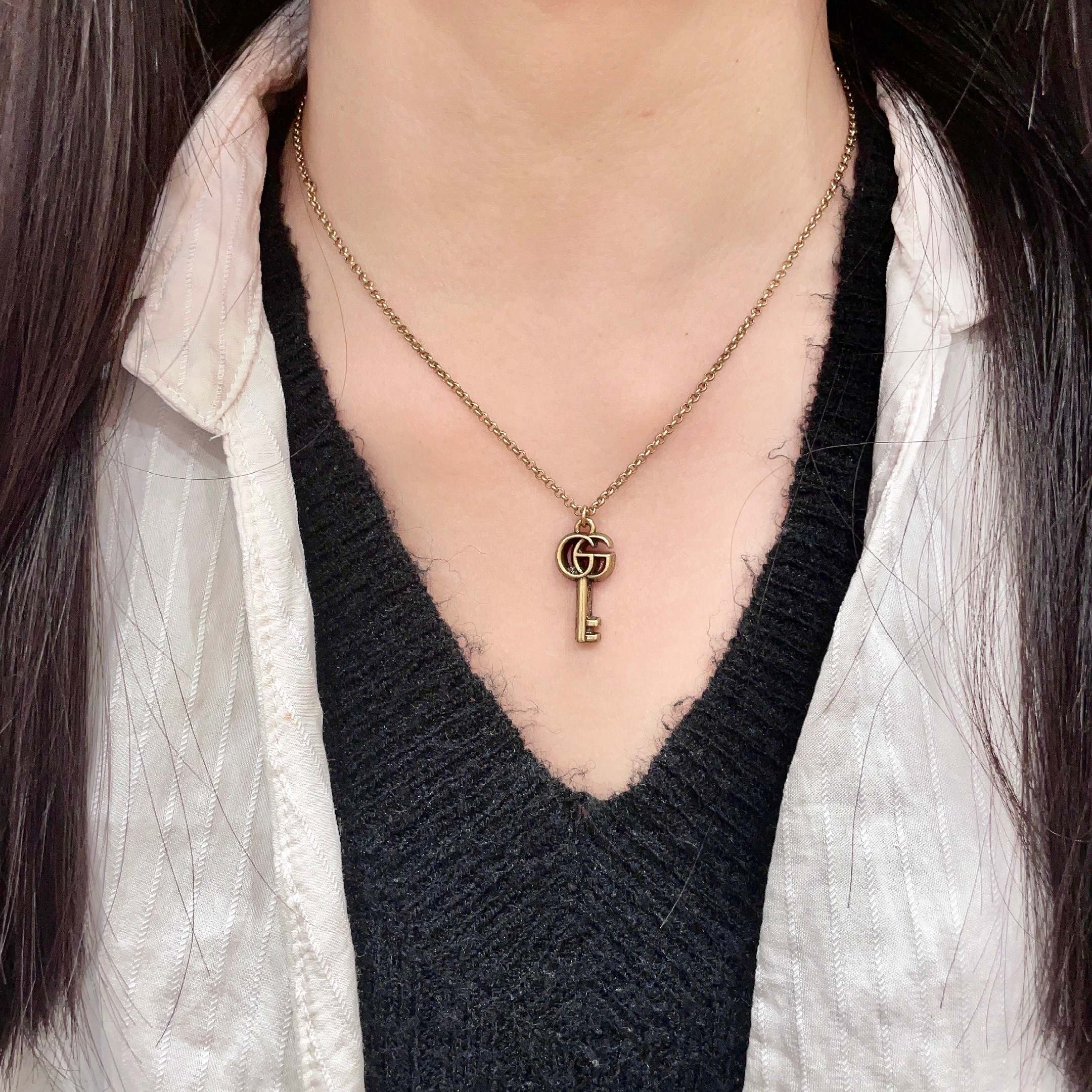 Gucci 古驰 双G钥匙 项链