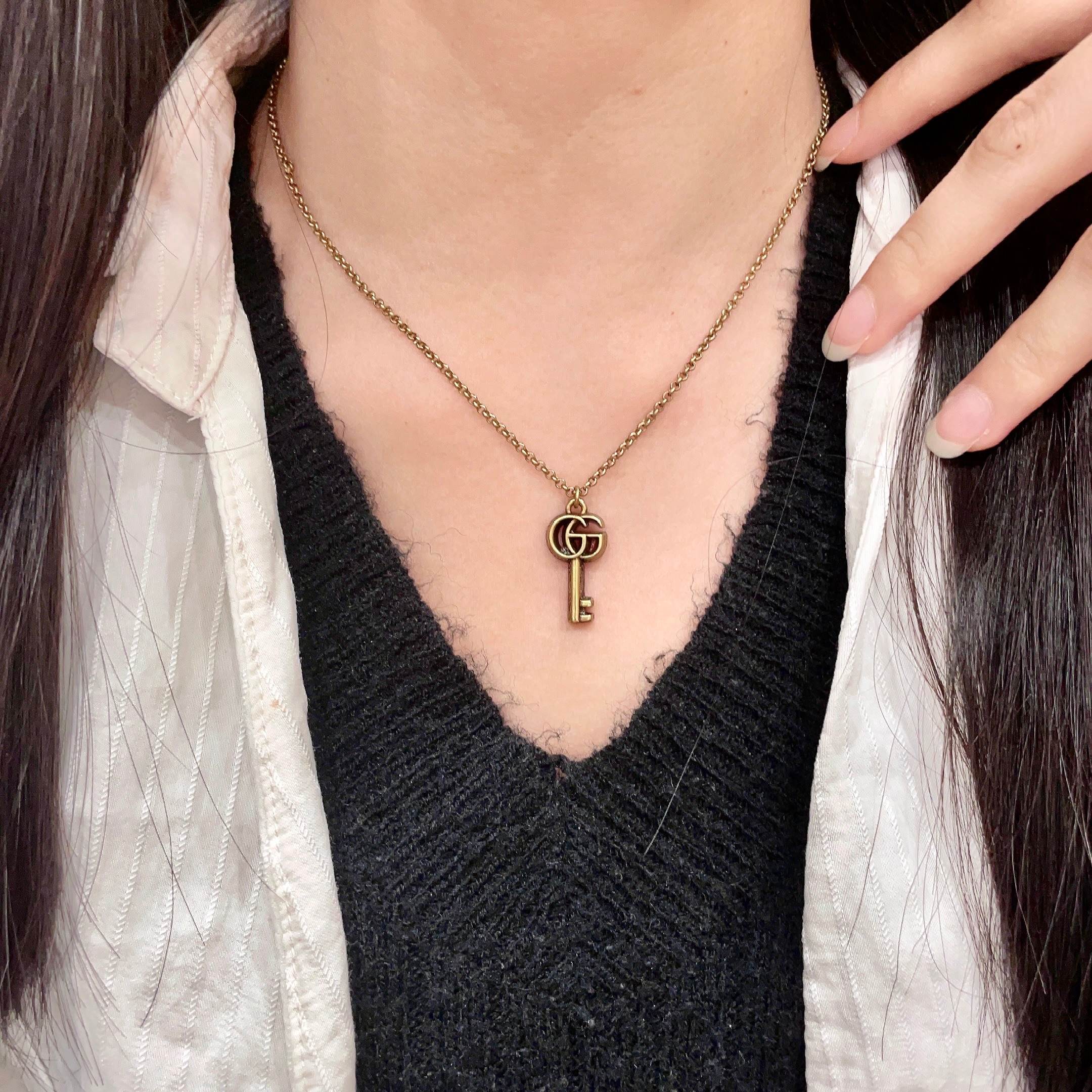 Gucci 古驰 双G钥匙 项链