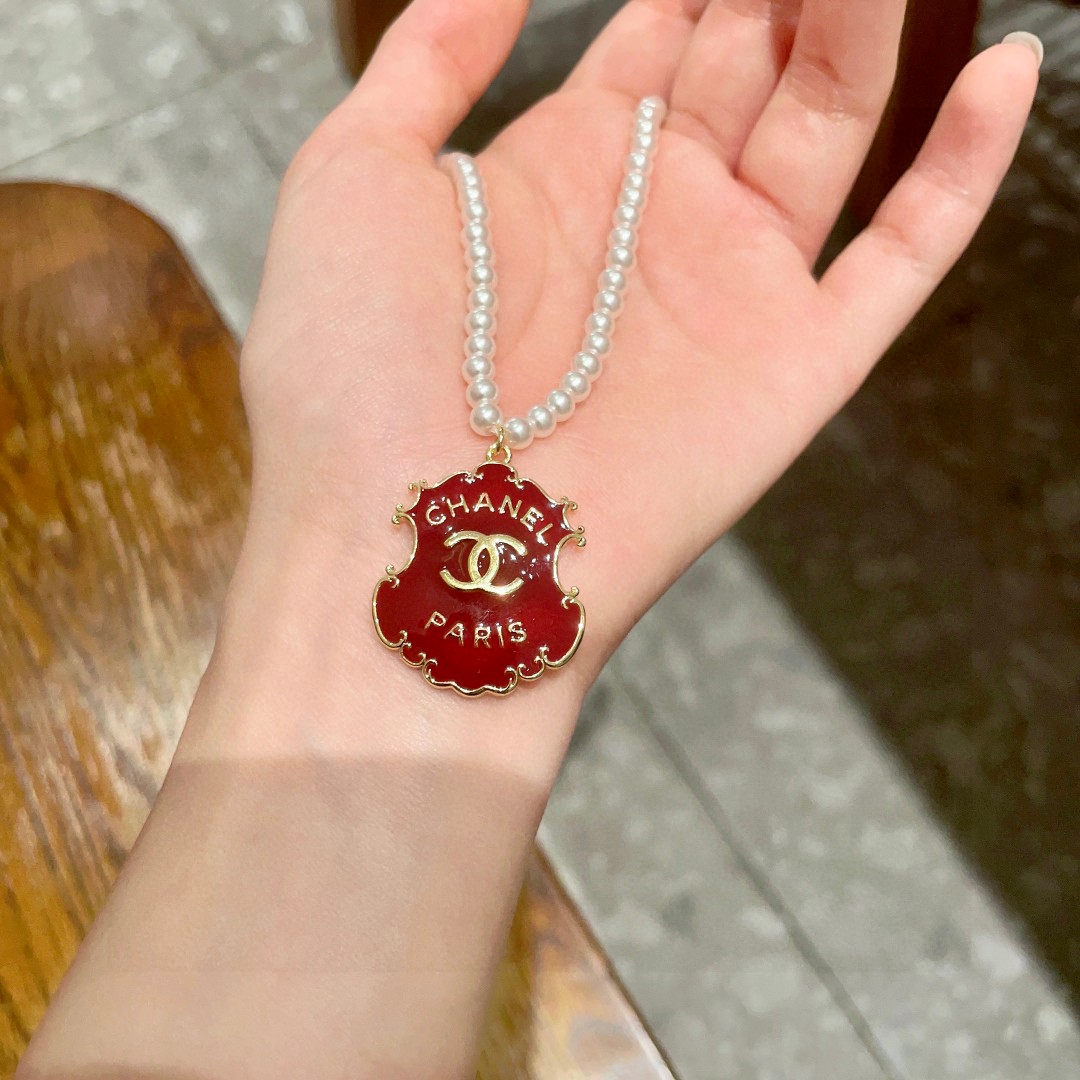Chanel 香奈儿 珍珠双C字母项链