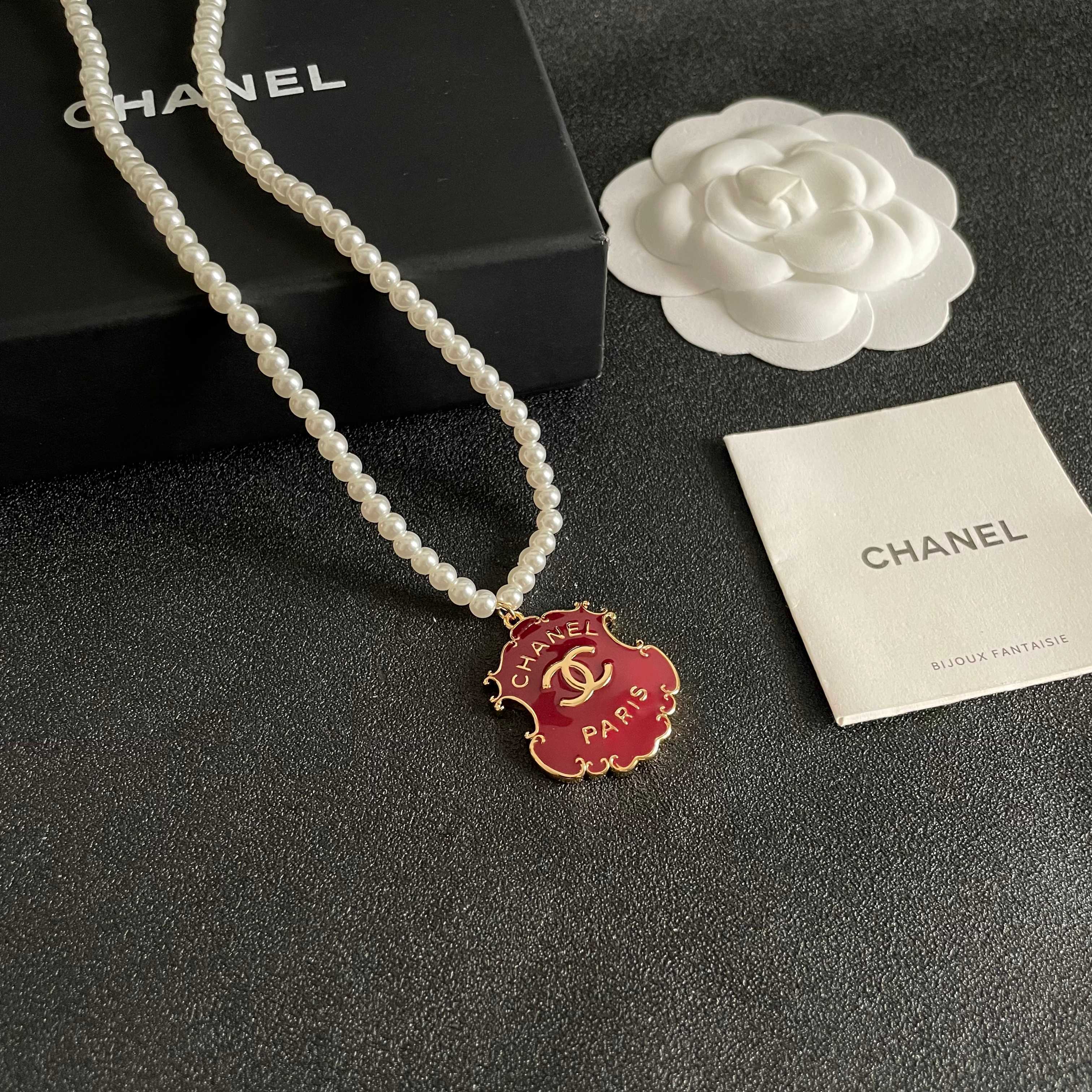 Chanel 香奈儿 珍珠双C字母项链