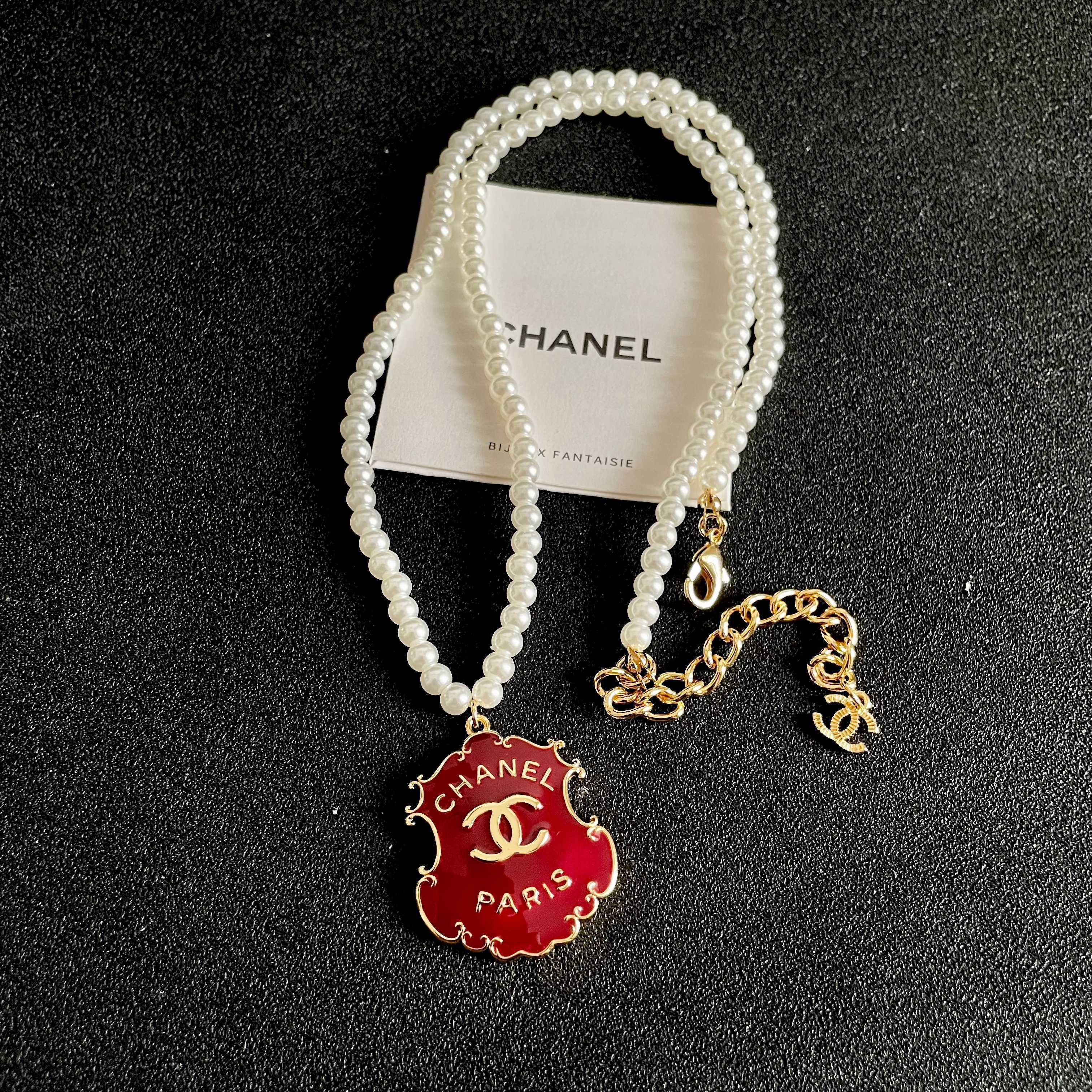 Chanel 香奈儿 珍珠双C字母项链