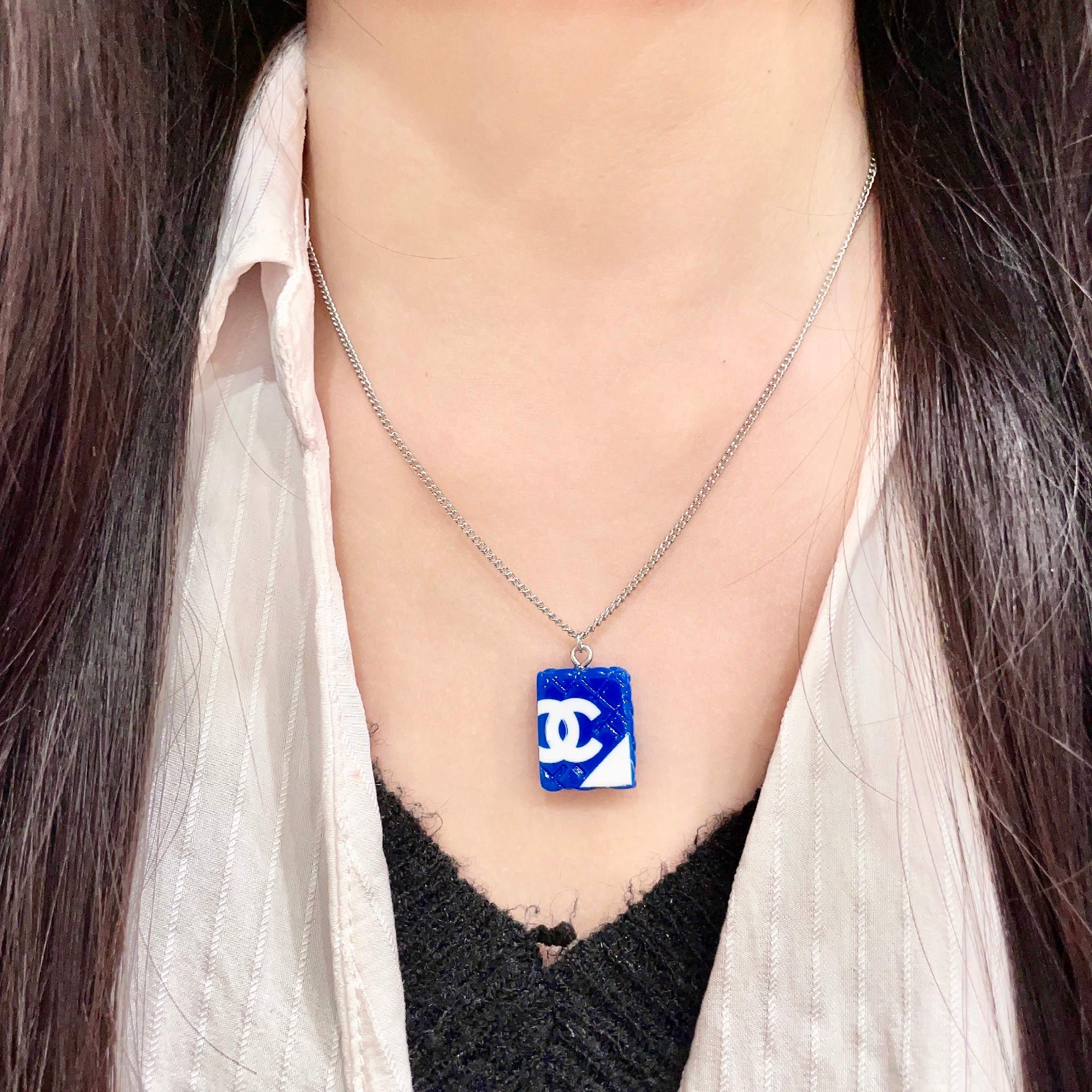 香奈儿✨棱形格双C项链