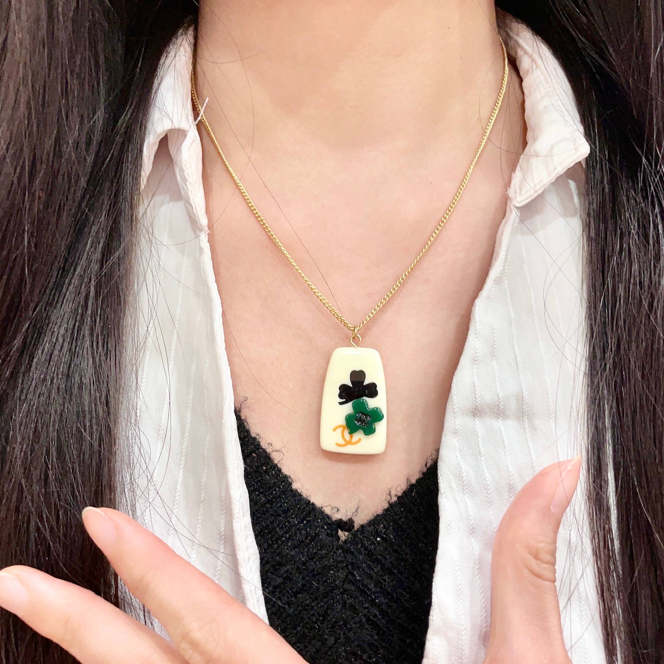 香奈儿✨山茶花双C项链