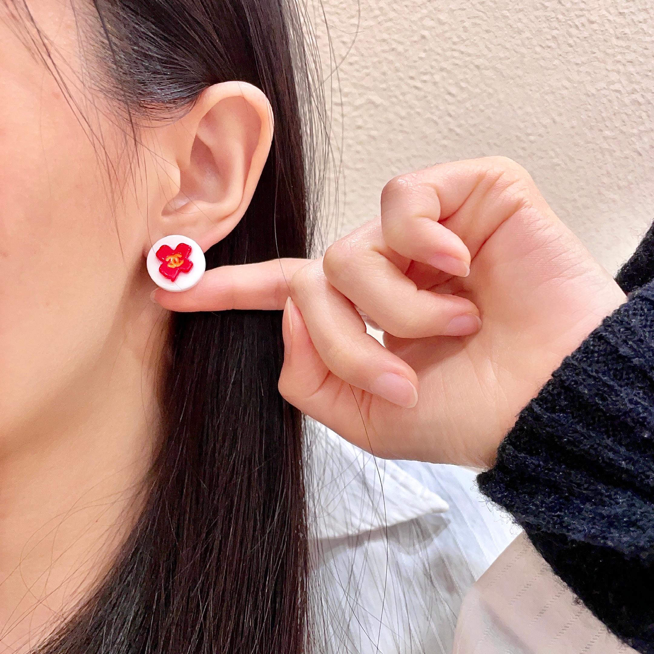 香奈儿✨山茶花双C耳钉