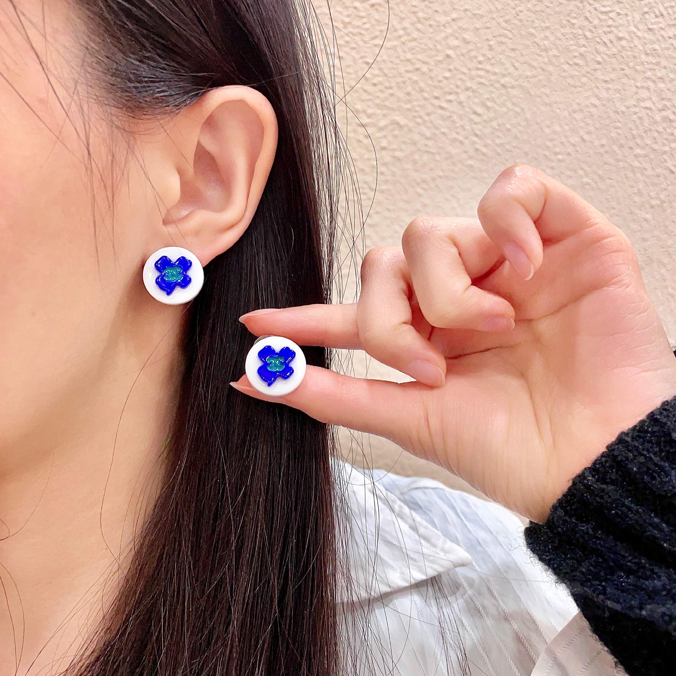 香奈儿✨山茶花双C耳钉
