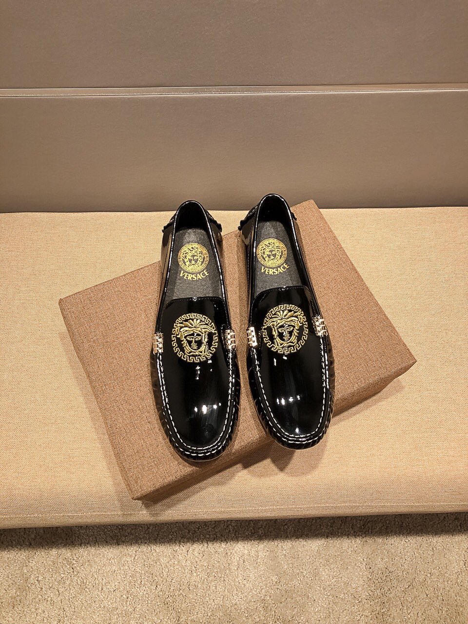 Versace Style Leather Men's Shoes Lookbook Reference image 2