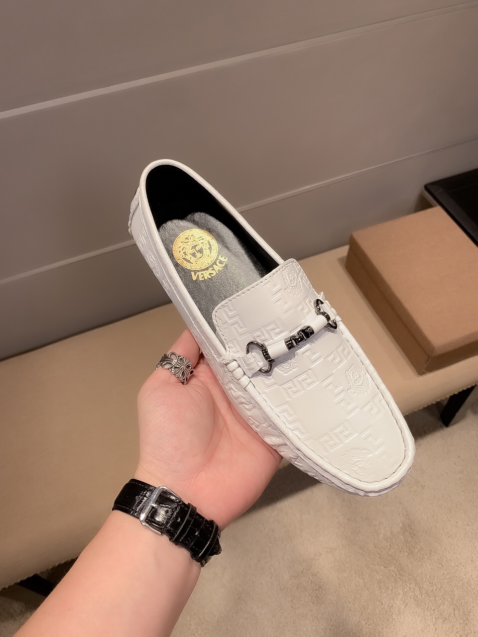 Versace Style Leather Men's Shoes Lookbook Reference image 1