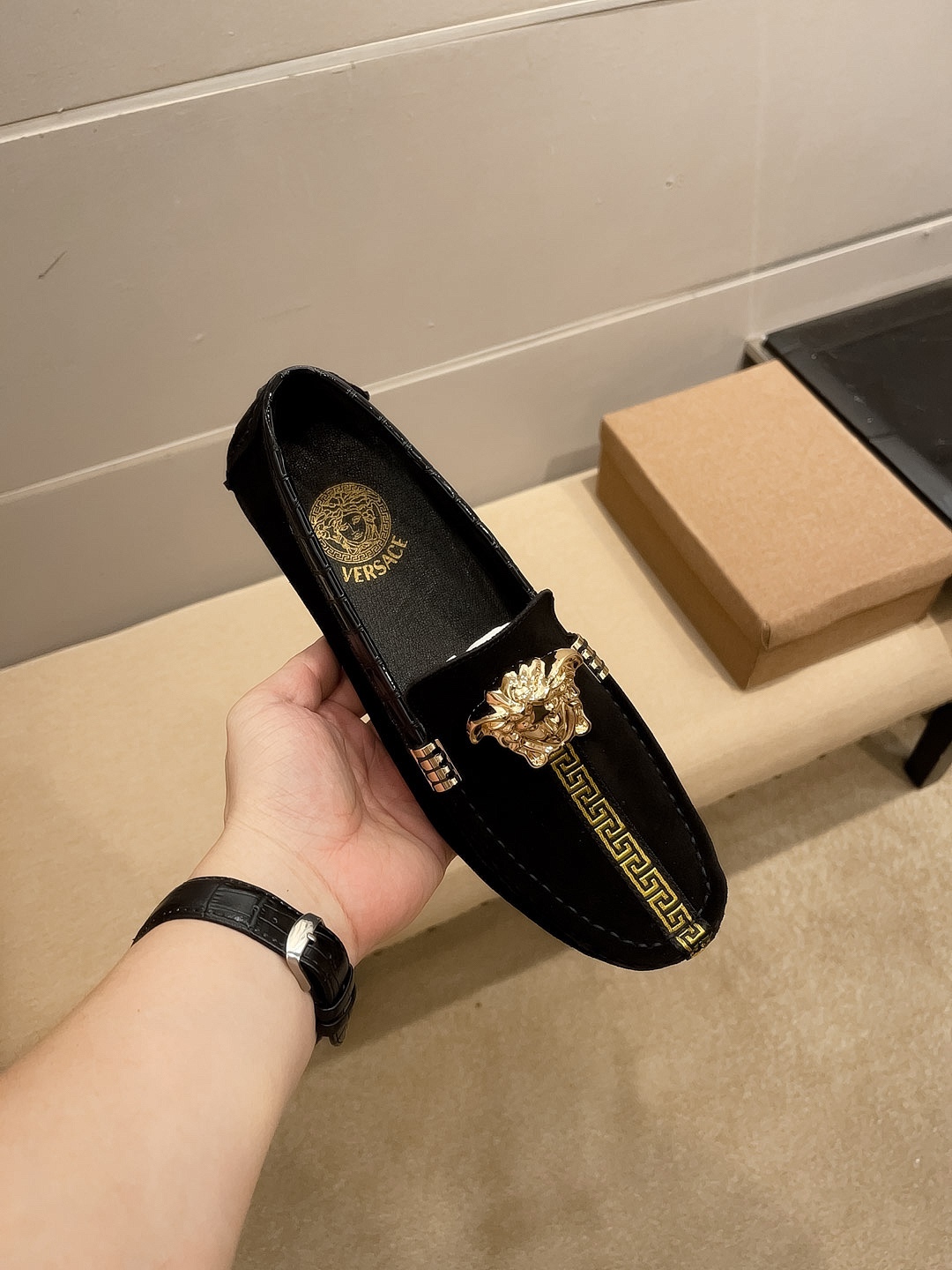 Versace Style Leather Men's Shoes Lookbook Reference image 1