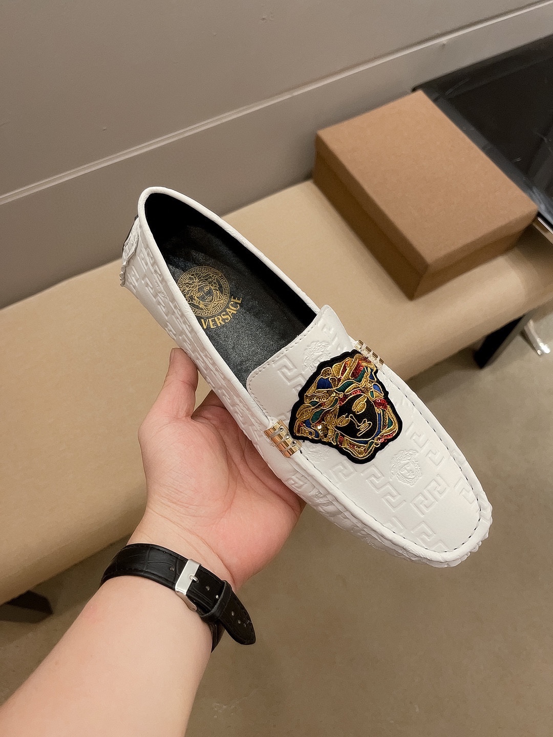 Versace Style Leather Men's Shoes Lookbook Reference image 1