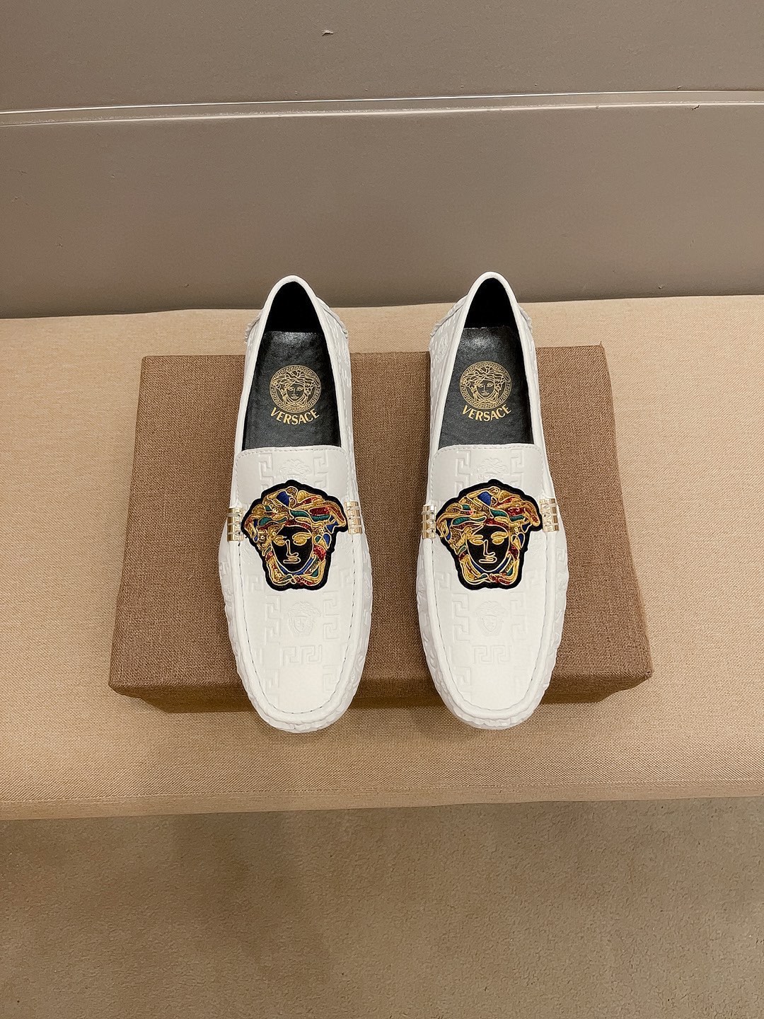 Versace Style Leather Men's Shoes Lookbook Reference image 2
