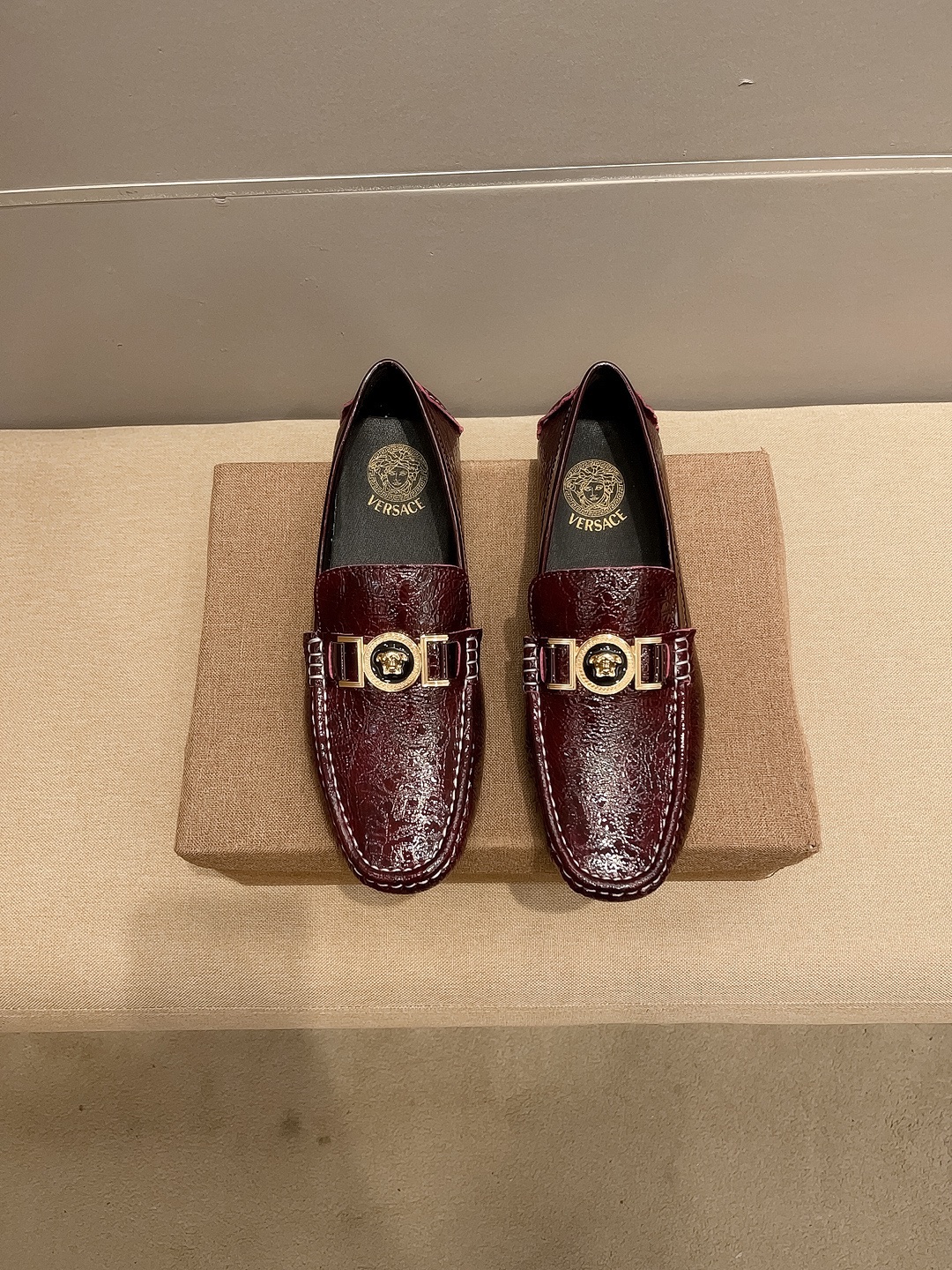 Versace Style Leather Men's Shoes Lookbook Reference image 2