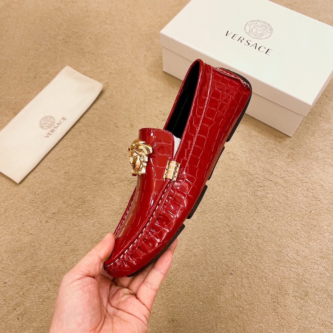 Versace Style Leather Men's Shoes Lookbook Reference image 2