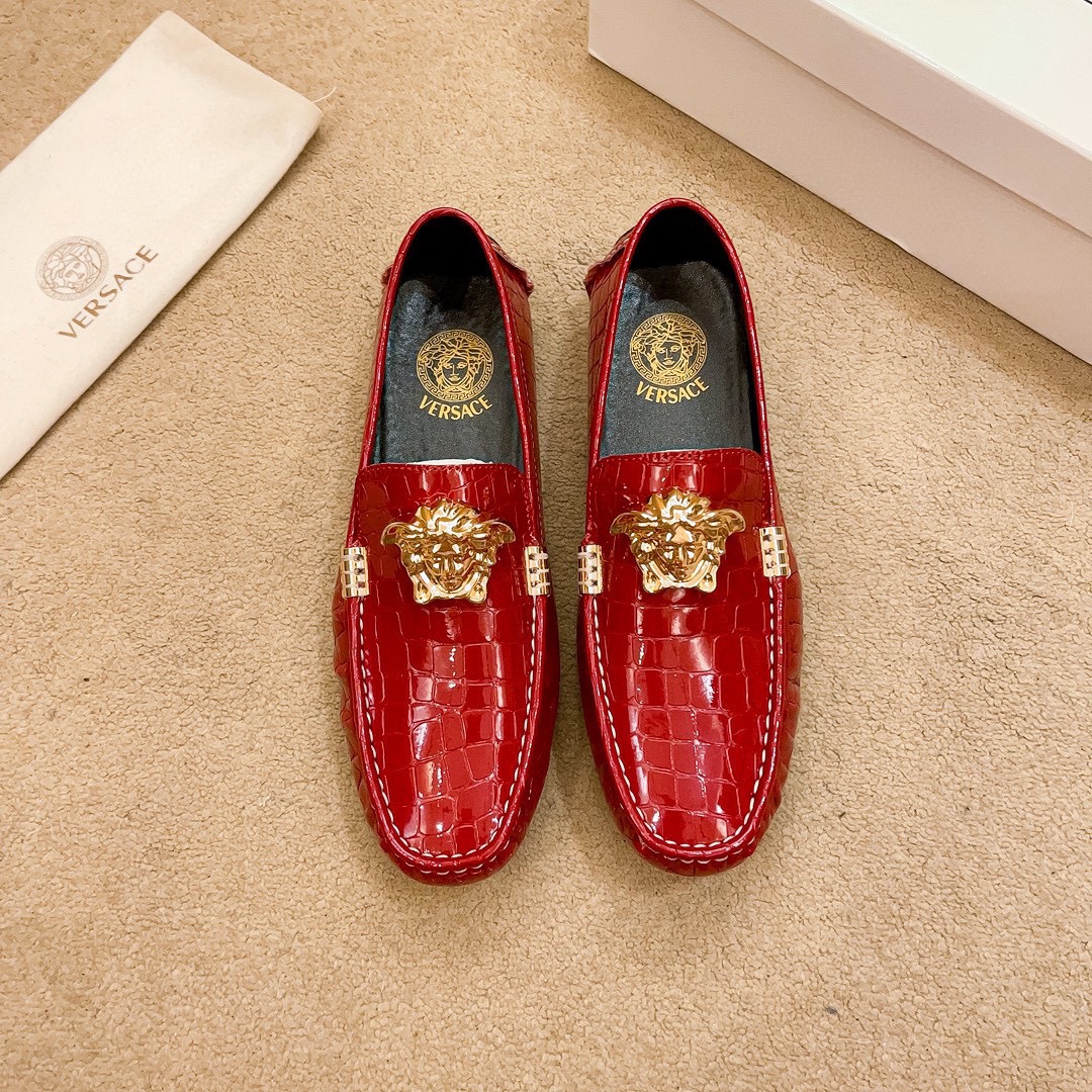 Versace Style Leather Men's Shoes Lookbook Reference image 1