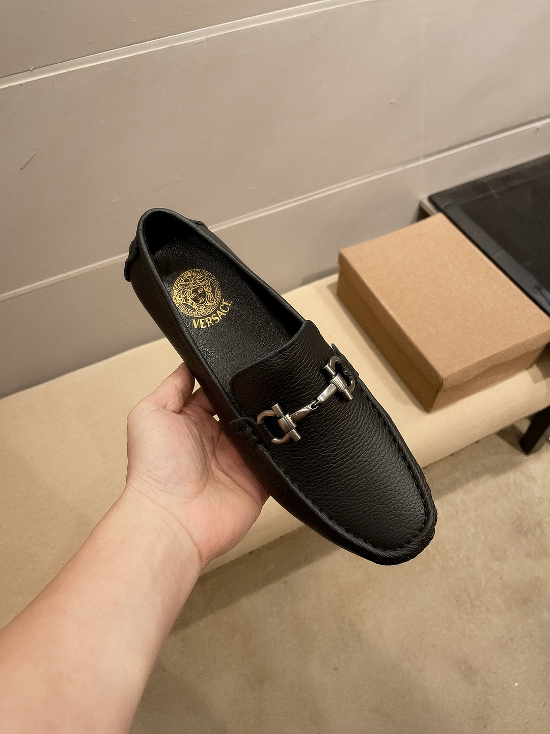 Versace Style Leather Men's Shoes Lookbook Reference image 2
