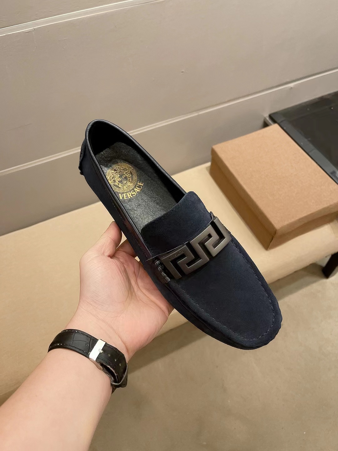 Versace Style Leather Men's Shoes Lookbook Reference image 1