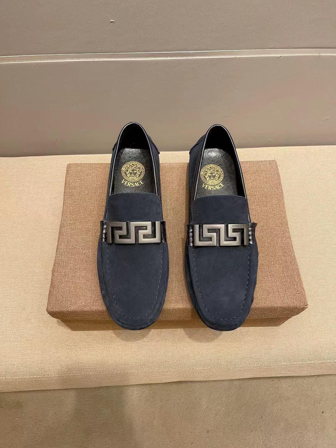 Versace Style Leather Men's Shoes Lookbook Reference image 2