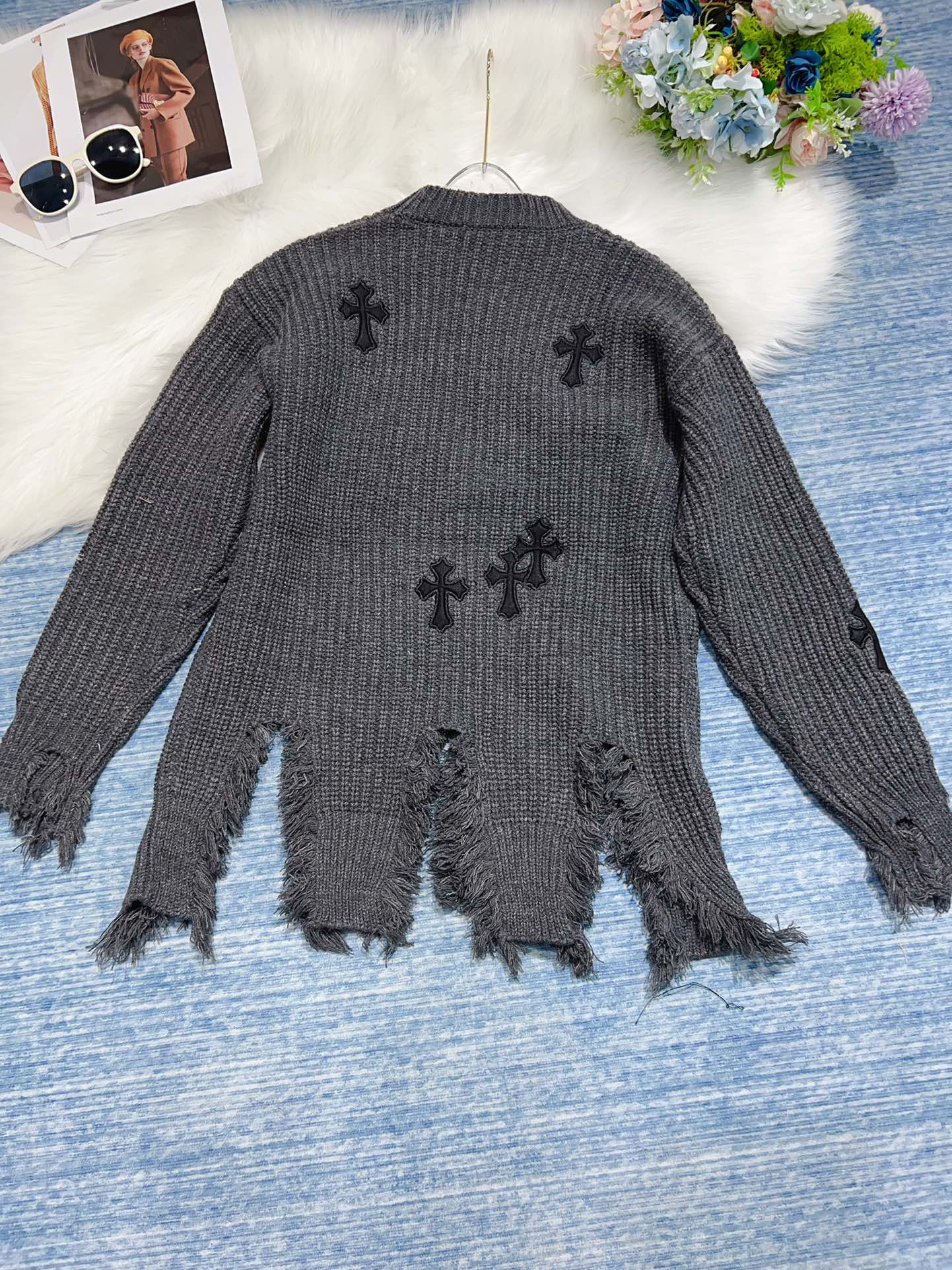 High-Quality Women’s Suit with Crocson: Support Exchange and Crowe’s Irregular Sweater Dress - 图片 3