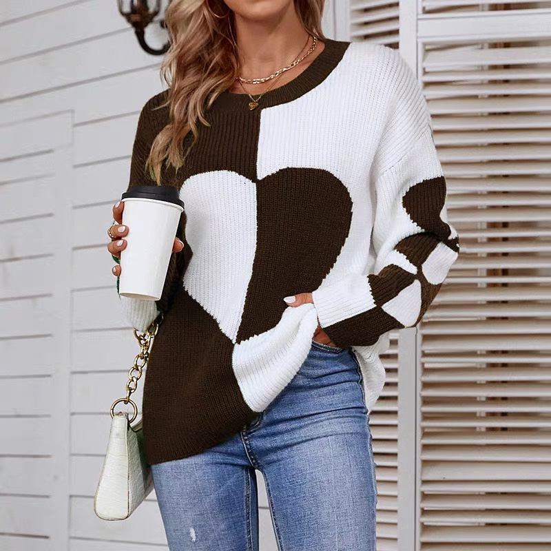 High-Quality Women’s Suit with Moscino: Support Exchange, Full-Colored Sweater, Wool Knit, SMLXL Sizes.