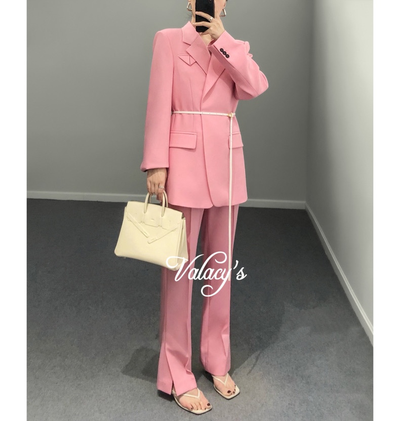 High-quality Women’s Clothes: Teenage Pink Suit with BV Packaging and Cotton Fabric - 图片 1
