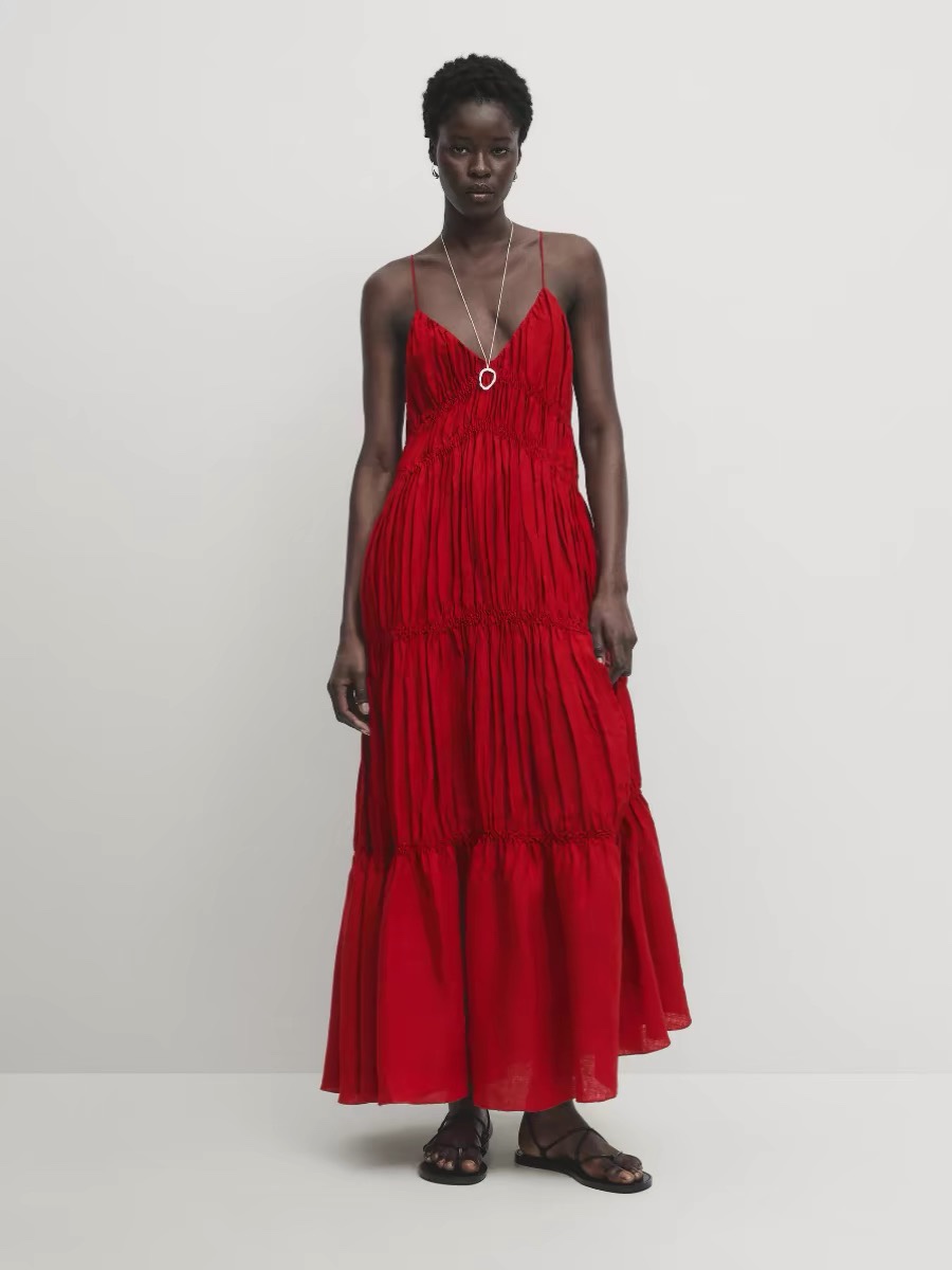 Chloe Women’s Suit & “Sicily Lovers” Red Dress with Omer Fabric Details. - 图片 9