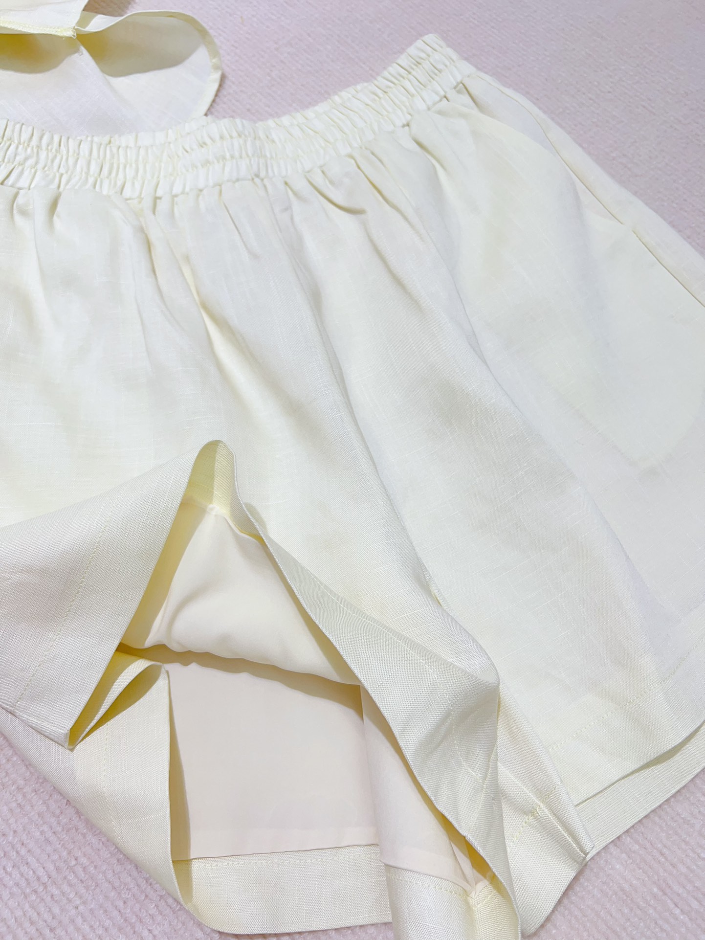 Women’s Linen Coats Set with 2025 Yellow Half-Sleeves: Sizes SMLXL, Matching Bras & Pants - 图片 8