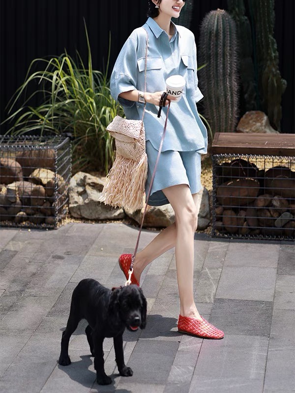 2025 Yellow Linen Coats Set for Women: SMLXL Sizes Available - 图片 2